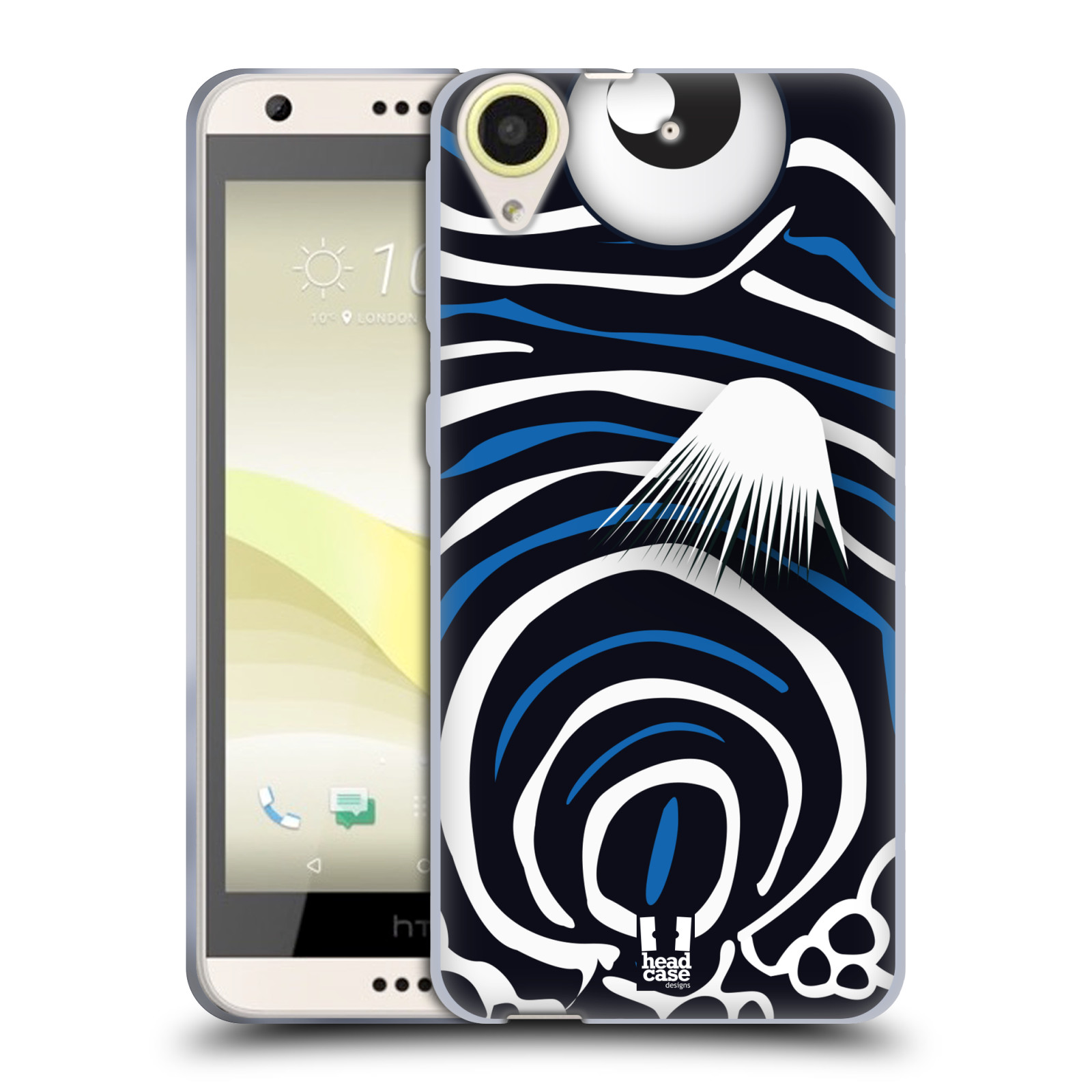 HEAD CASE silikonový obal na mobil HTC Desire 650 vzor Rybičky z profilu Angelfish