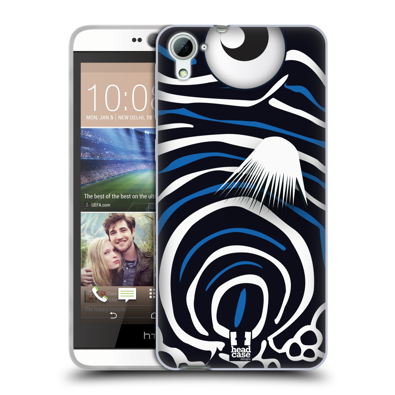 HEAD CASE silikonový obal na mobil HTC DESIRE 826 vzor Rybičky z profilu Angelfish