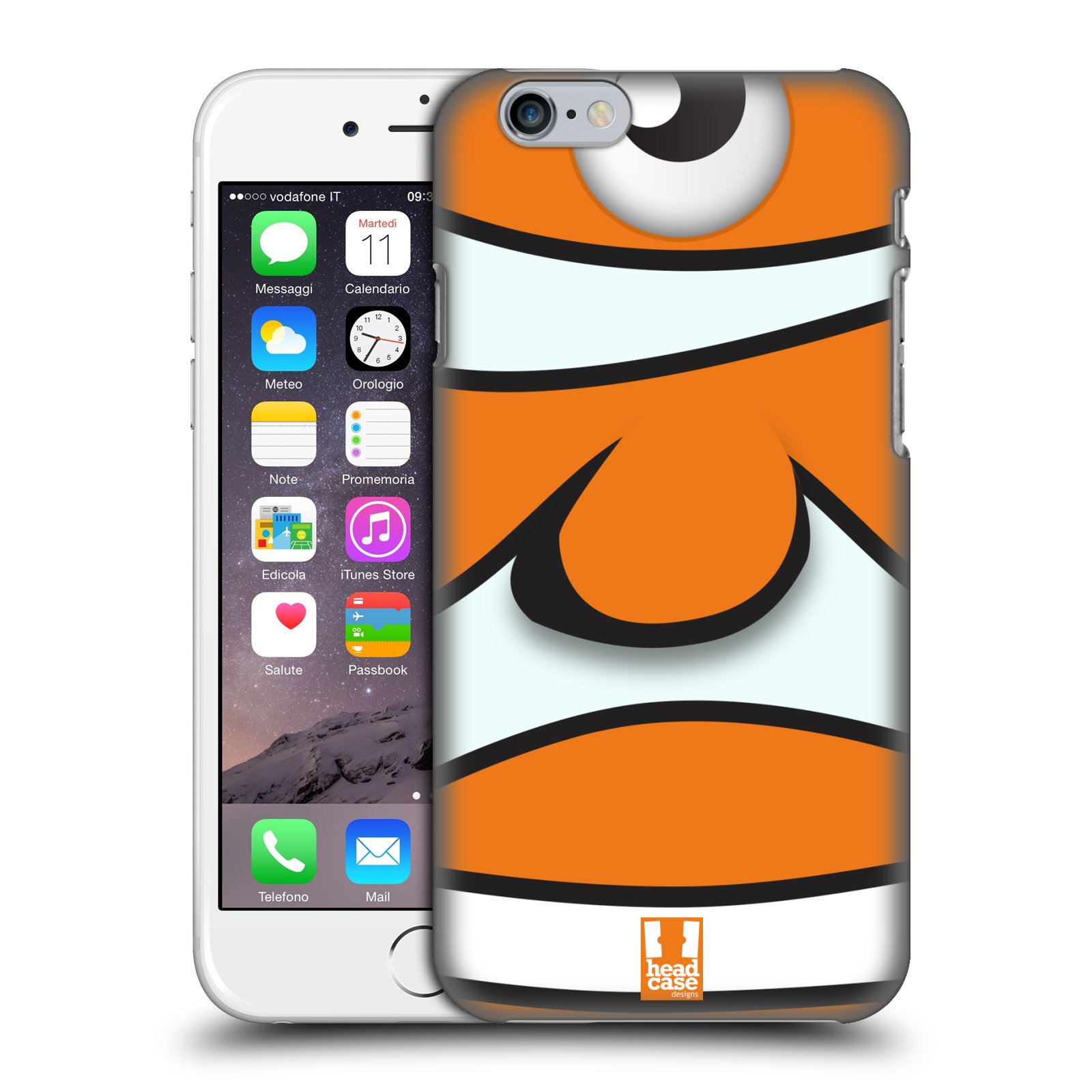 Plastové pouzdro pro mobil Apple Iphone 6/6S vzor Rybičky z profilu klaun oranžová NEMO
