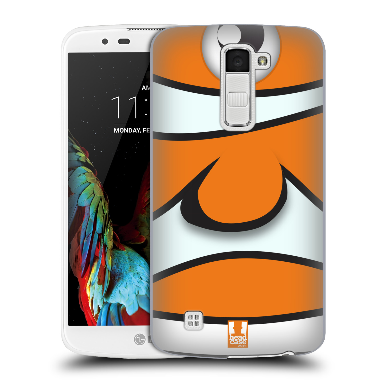 HEAD CASE plastový obal na mobil LG K10 vzor Rybičky z profilu klaun oranžová NEMO