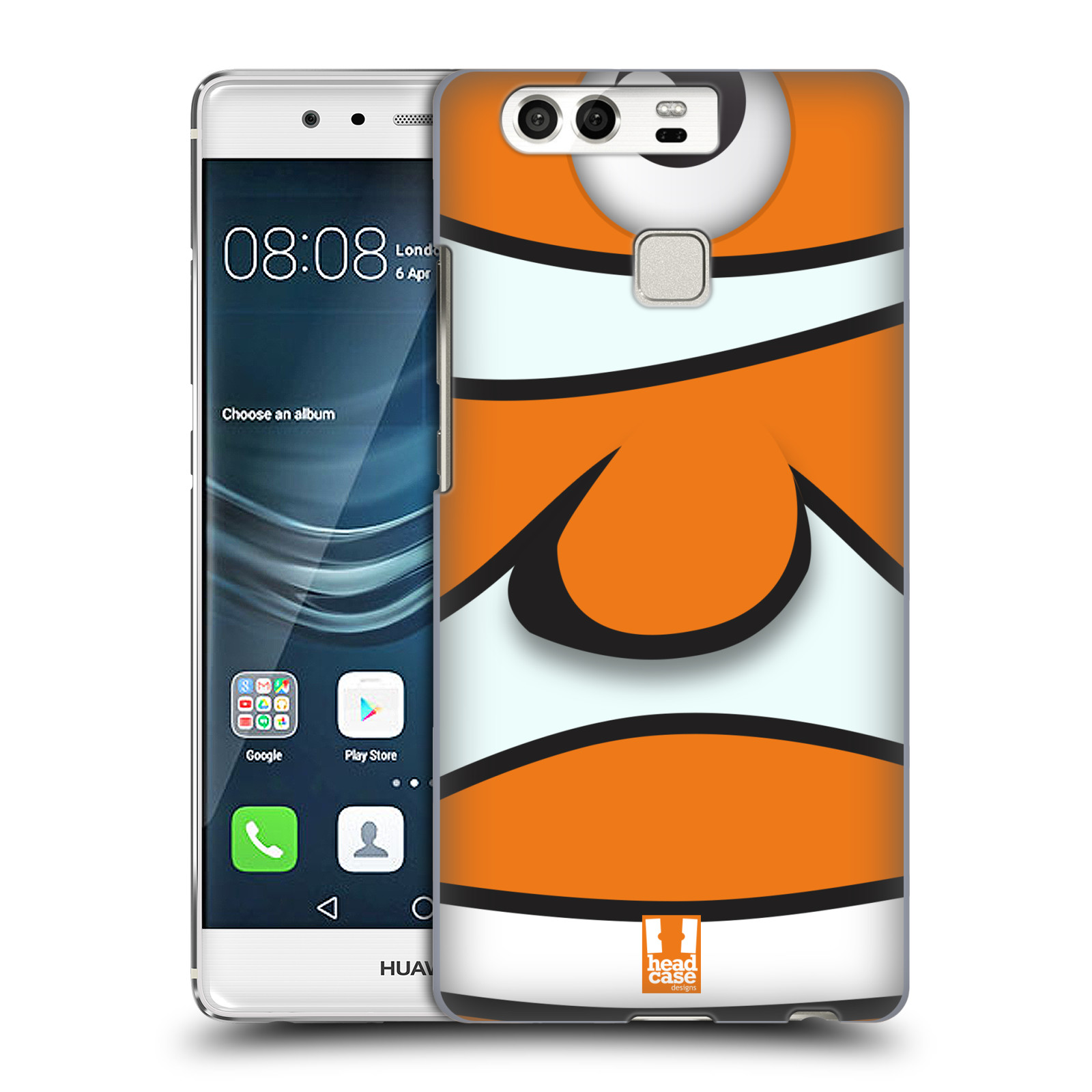 HEAD CASE plastový obal na mobil Huawei P9 / P9 DUAL SIM vzor Rybičky z profilu klaun oranžová NEMO