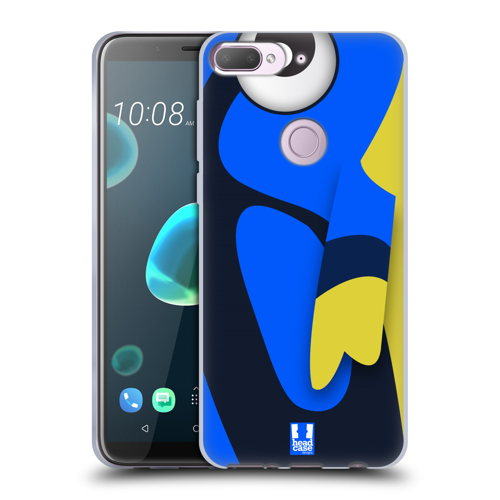 HEAD CASE silikonový obal na mobil HTC Desire 12+ / Desire 12+ DUAL SIM vzor Rybičky z profilu modrá a žlutá Dory