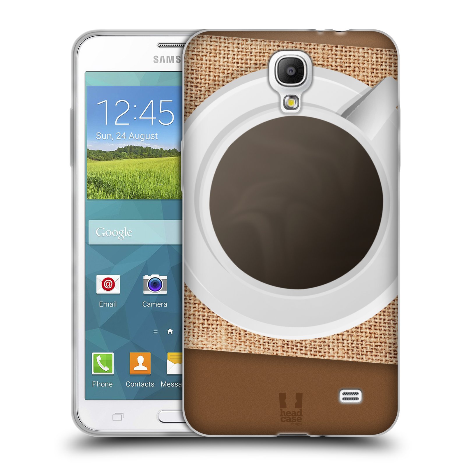 HEAD CASE silikonový obal na mobil Samsung Galaxy Mega 2 vzor maskování kafe na stole