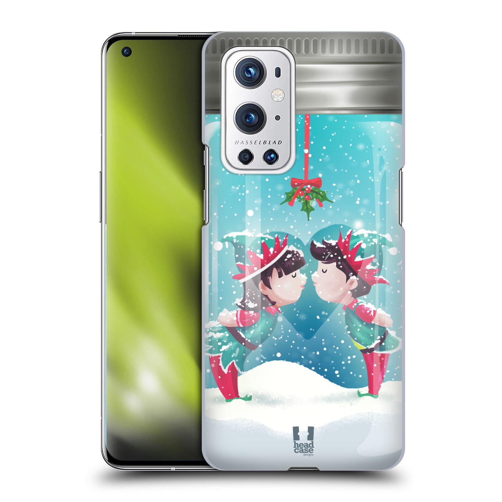 Pouzdro na mobil OnePlus 9 PRO - HEAD CASE - Vánoční polibek