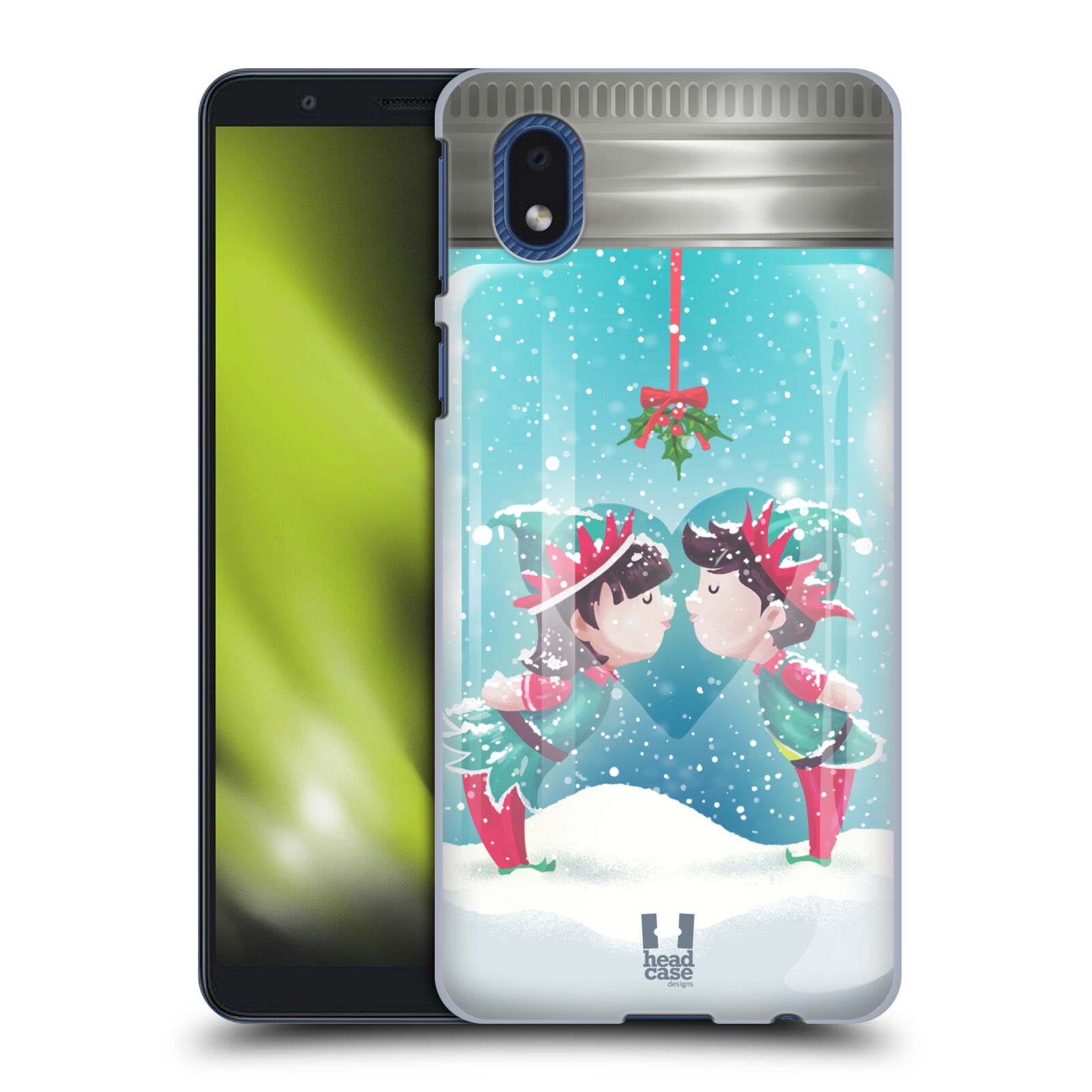 Pouzdro na mobil Samsung Galaxy A01 CORE - HEAD CASE - Vánoční polibek