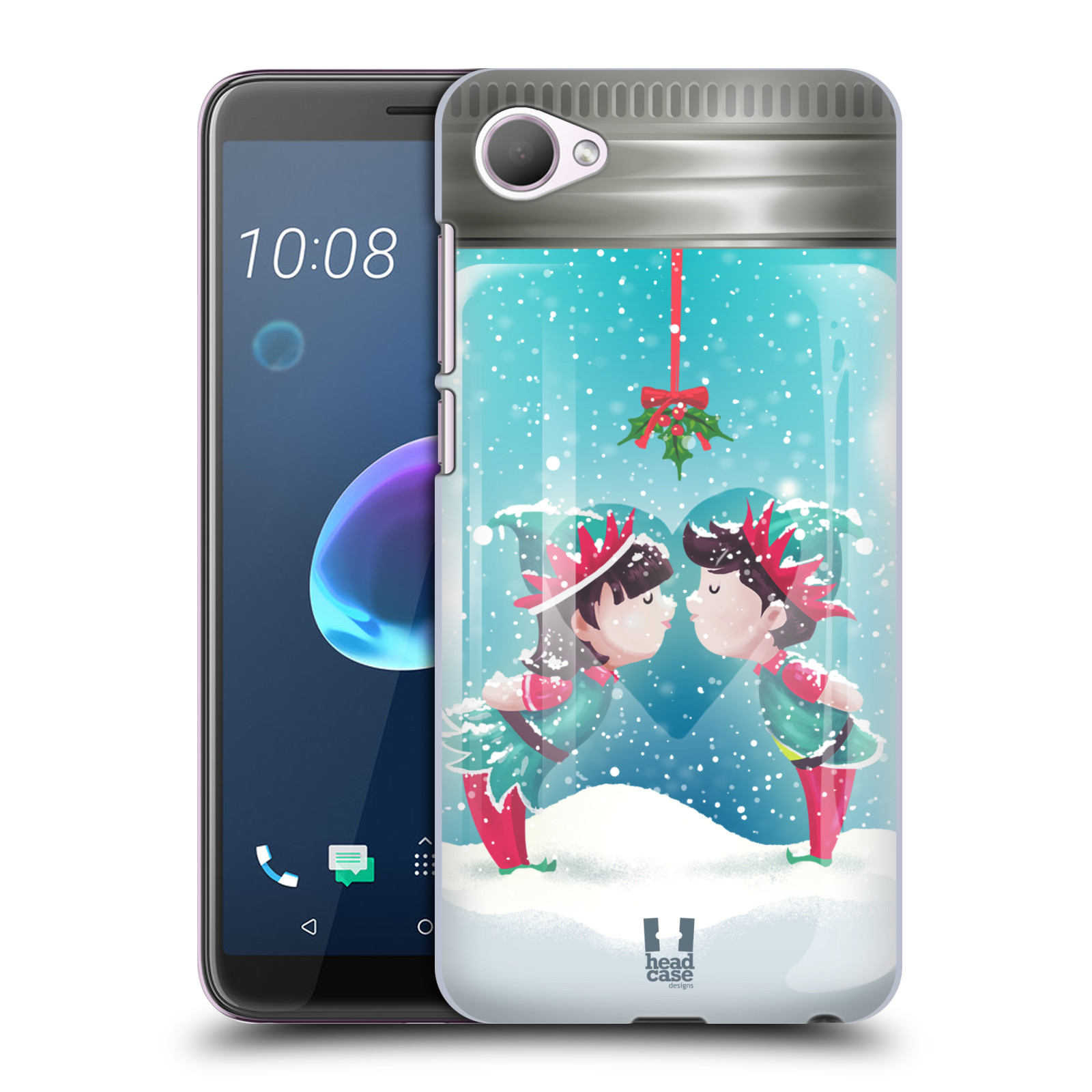 Pouzdro na mobil HTC Desire 12 / Desire 12 DUAL SIM - HEAD CASE - Vánoční polibek