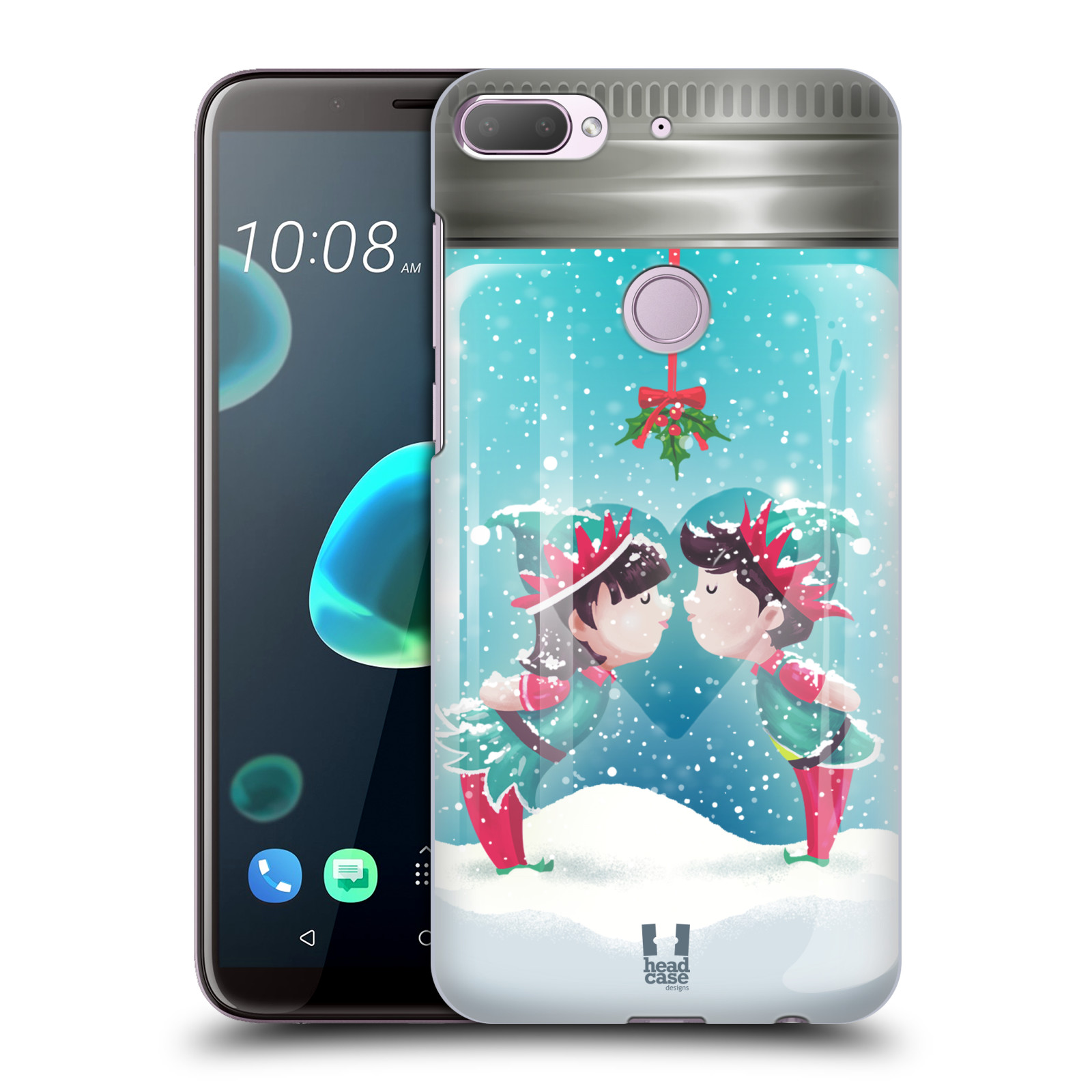 Pouzdro na mobil HTC Desire 12+ / Desire 12+ DUAL SIM - HEAD CASE - Vánoční polibek