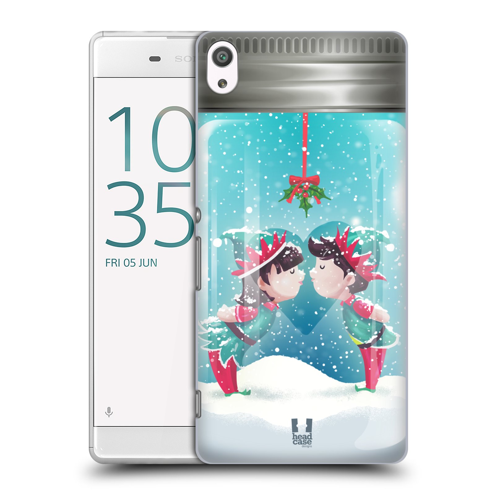 Pouzdro na mobil Sony Xperia XA ULTRA - HEAD CASE - Vánoční polibek