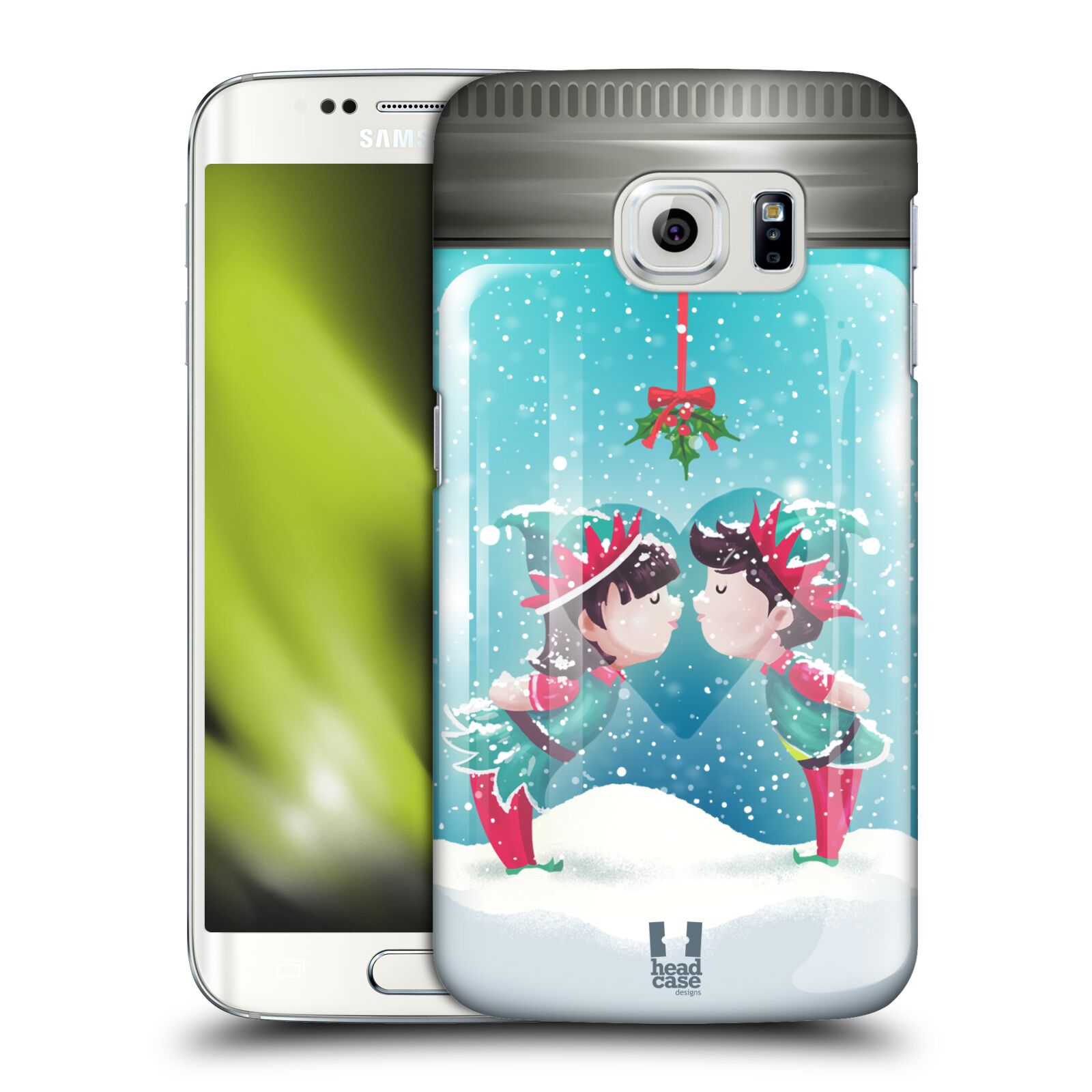 Pouzdro na mobil Samsung Galaxy S6 EDGE - HEAD CASE - Vánoční polibek