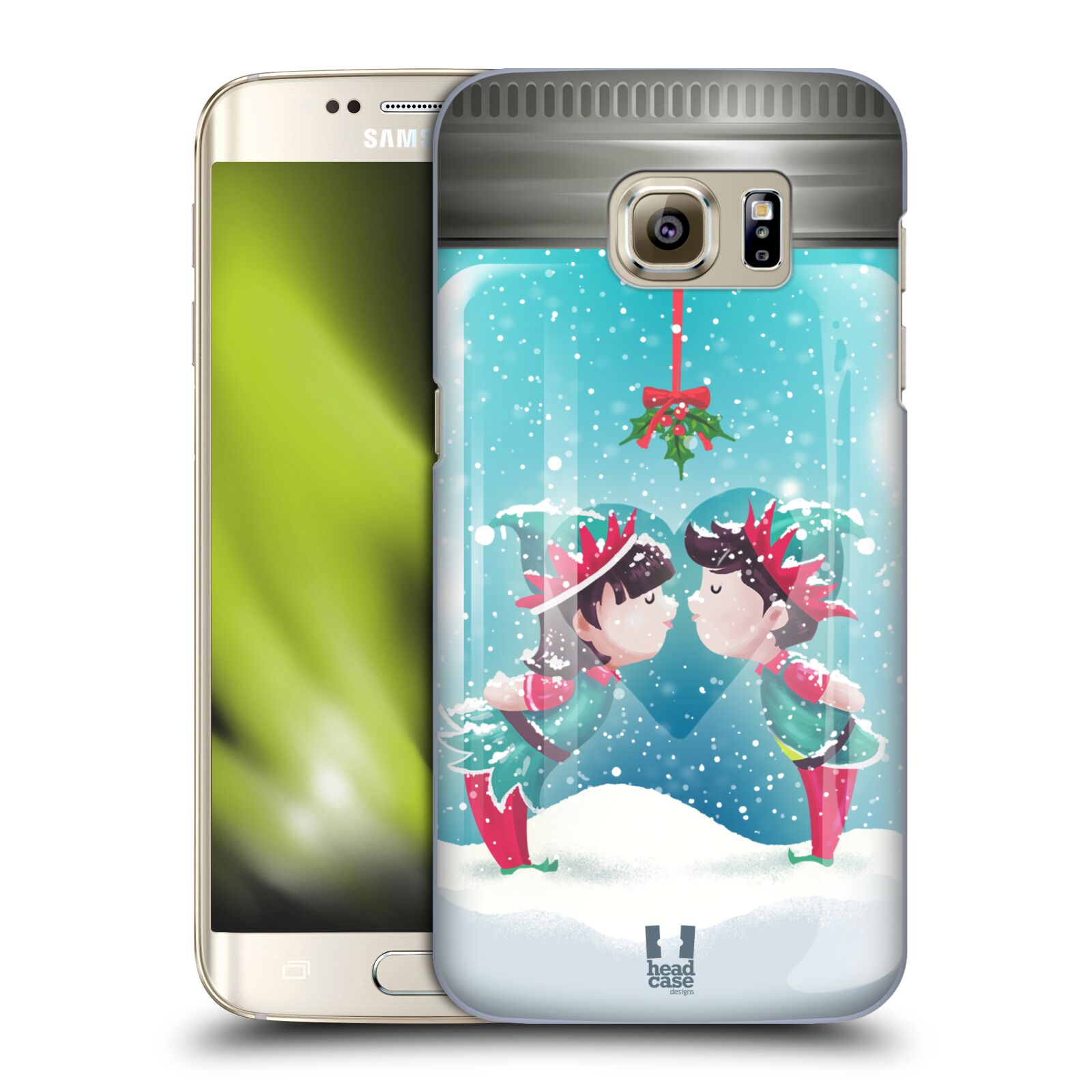 Pouzdro na mobil Samsung Galaxy S7 EDGE - HEAD CASE - Vánoční polibek