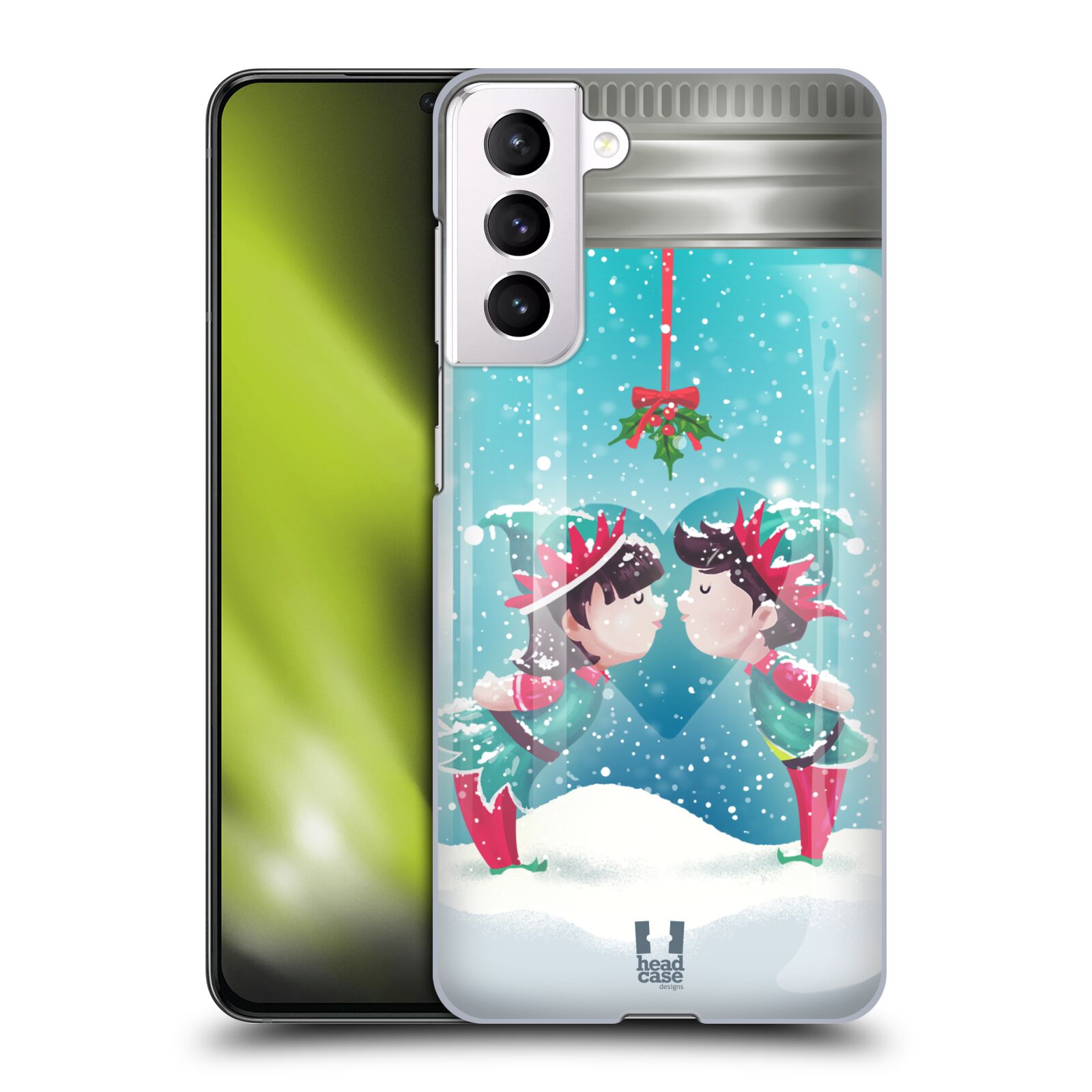Pouzdro na mobil Samsung Galaxy S21 5G - HEAD CASE - Vánoční polibek
