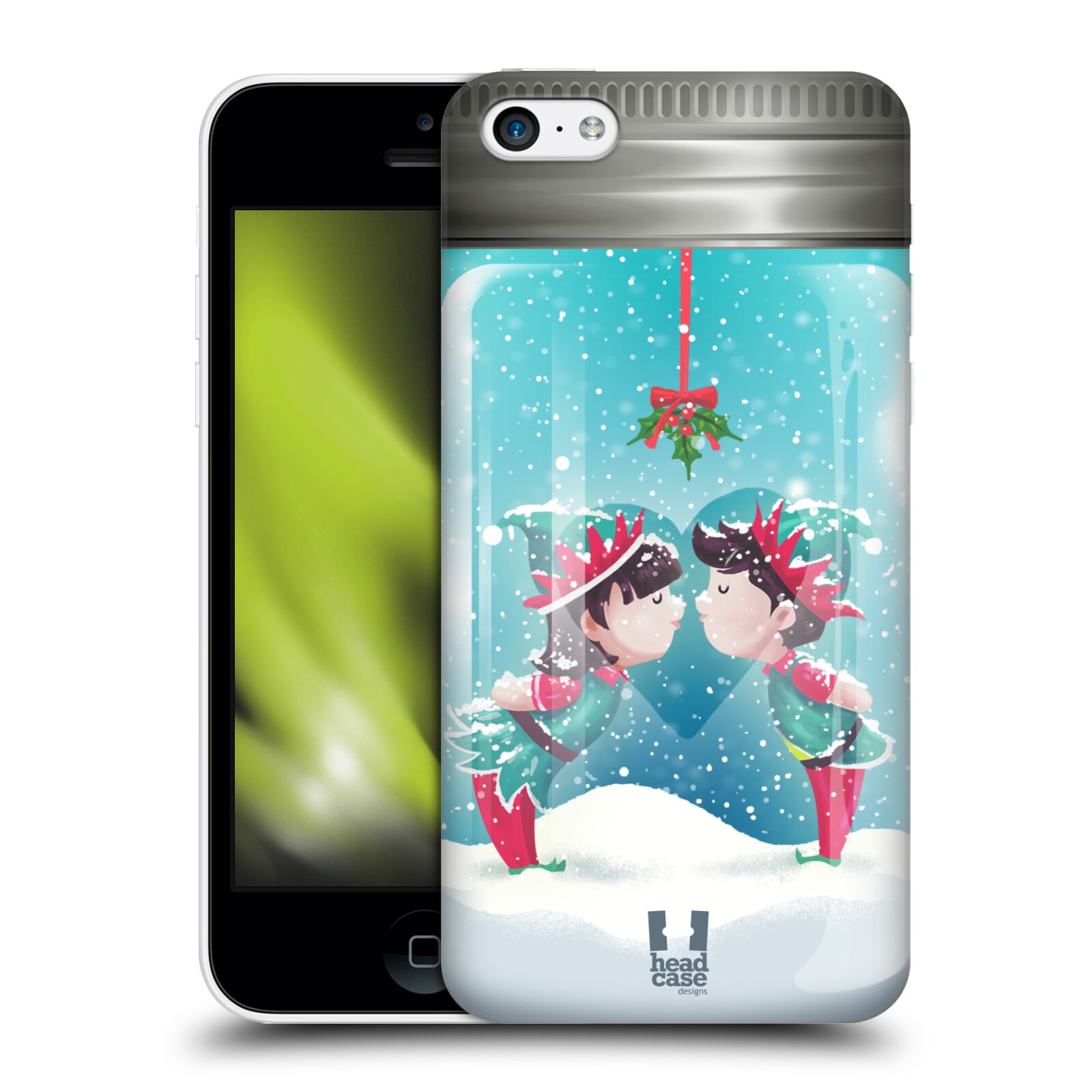 Pouzdro na mobil Apple Iphone 5C - HEAD CASE - Vánoční polibek