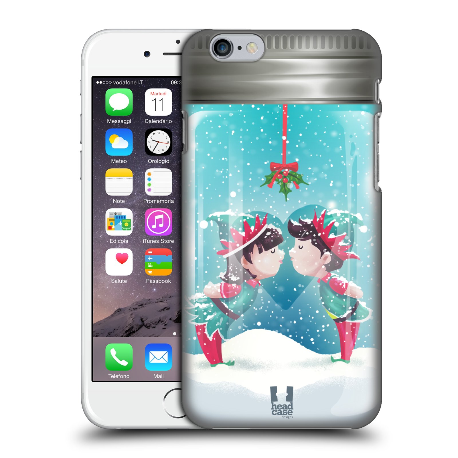 Pouzdro na mobil Apple Iphone 6/6S - HEAD CASE - Vánoční polibek