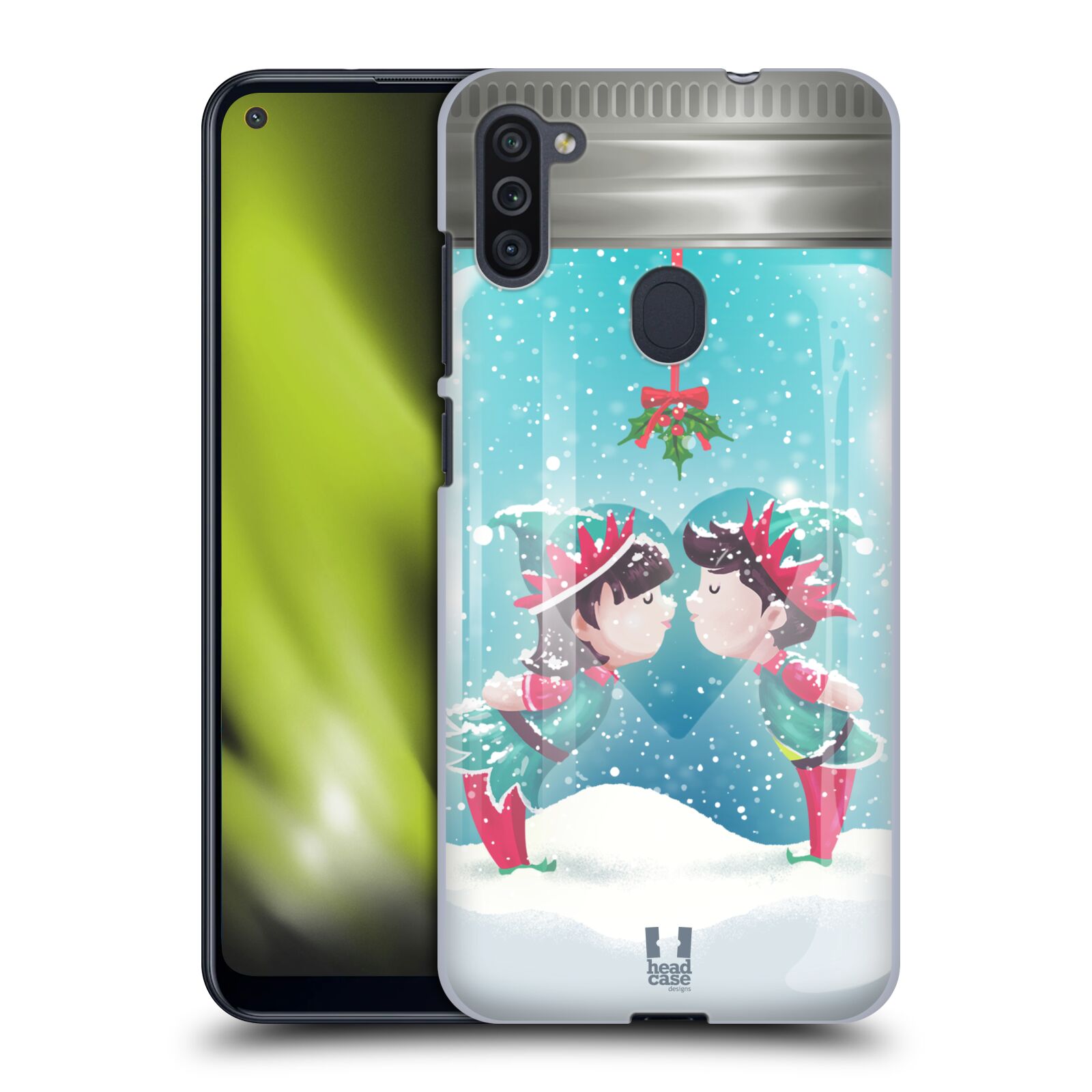 Pouzdro na mobil Samsung Galaxy M11 - HEAD CASE - Vánoční polibek