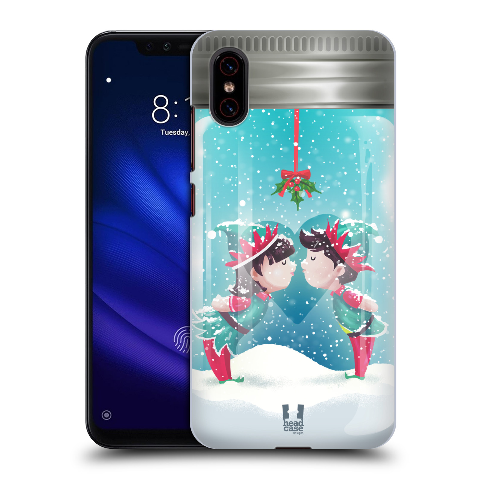 Pouzdro na mobil Xiaomi  Mi 8 PRO - HEAD CASE - Vánoční polibek