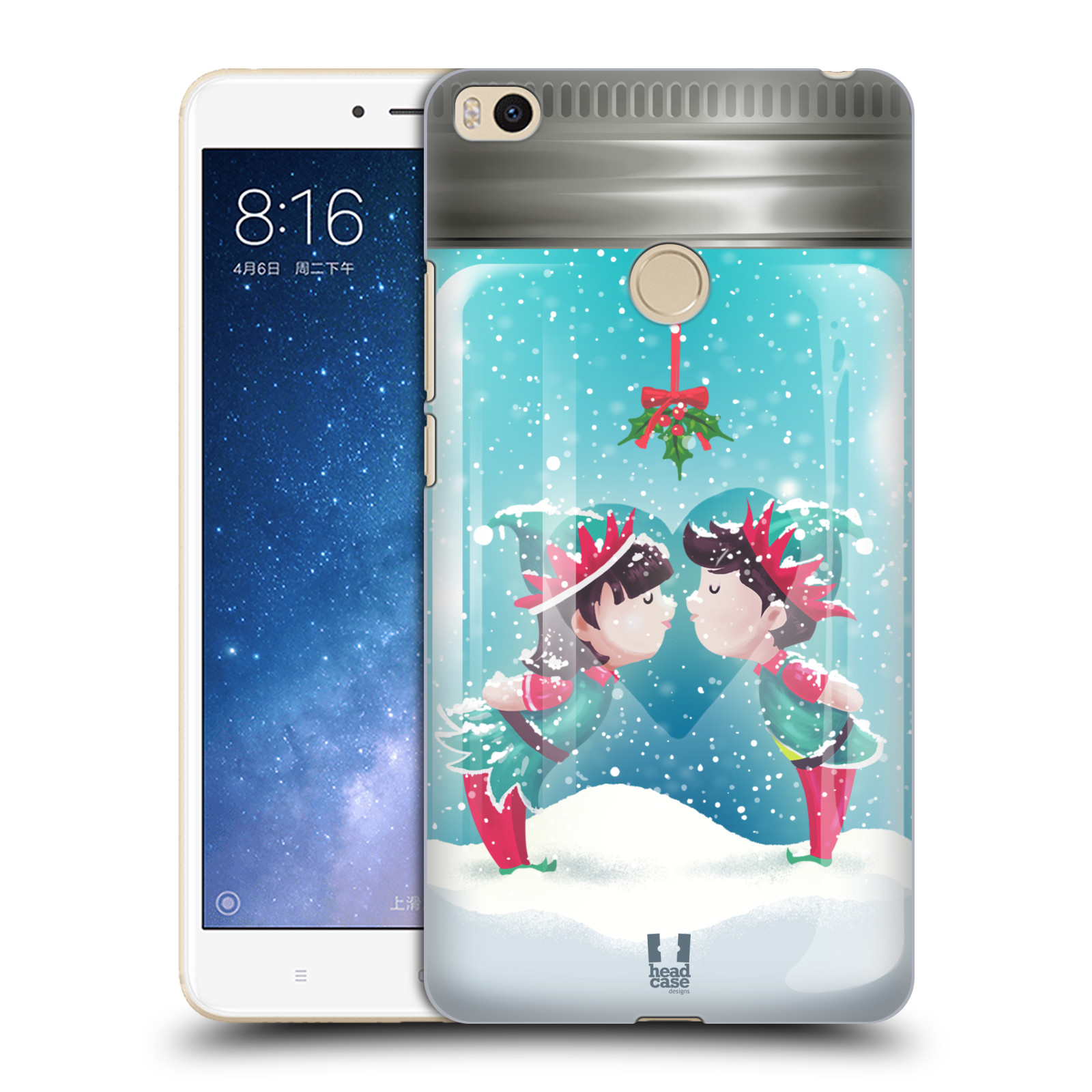 Pouzdro na mobil Xiaomi Mi Max 2 - HEAD CASE - Vánoční polibek