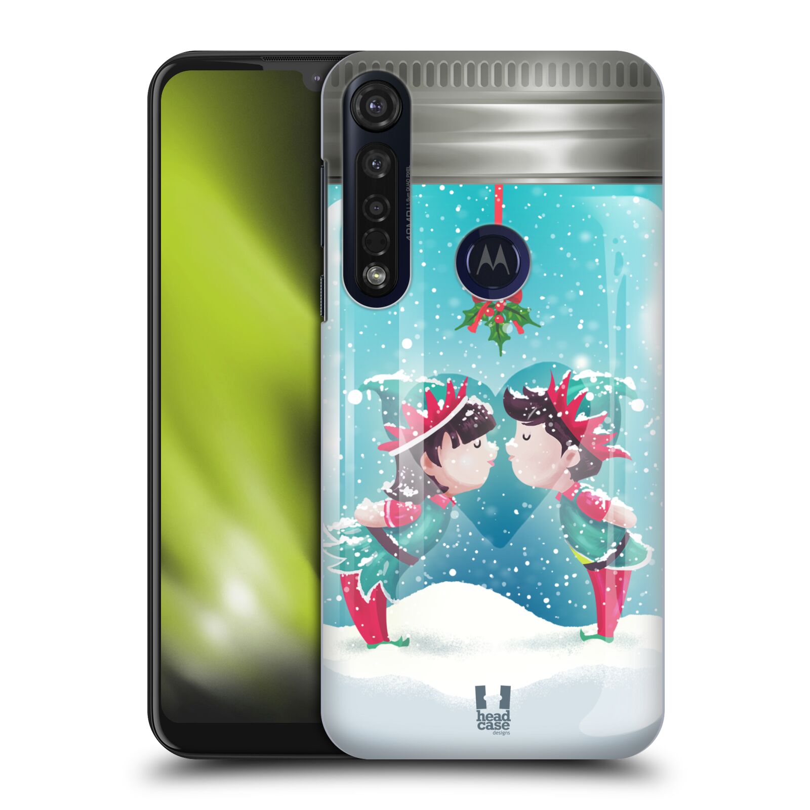 Pouzdro na mobil Motorola Moto G8 PLUS - HEAD CASE - Vánoční polibek