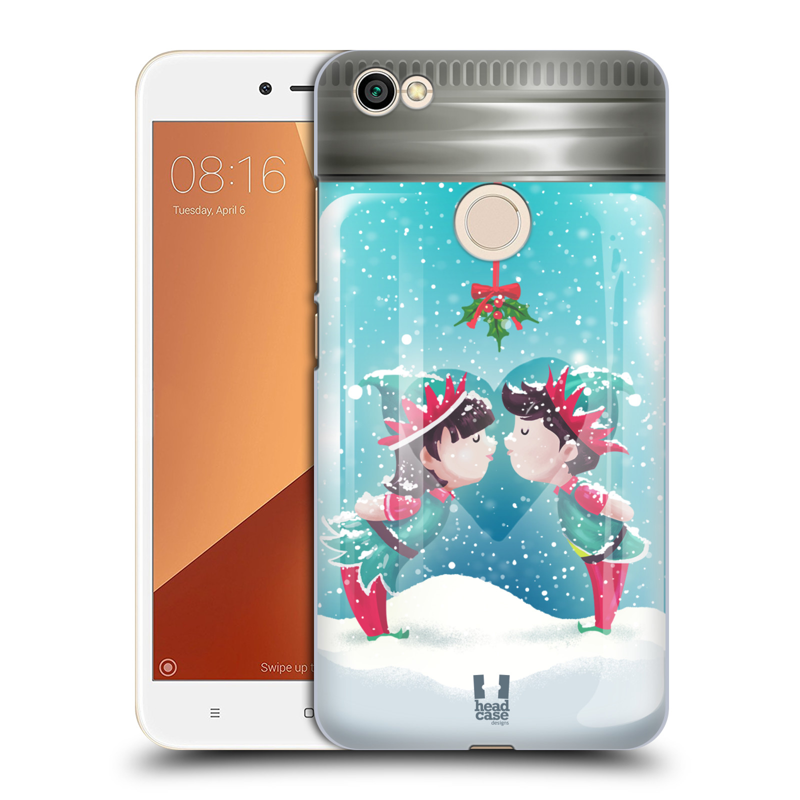 Pouzdro na mobil Xiaomi Redmi Note 5A - HEAD CASE - Vánoční polibek