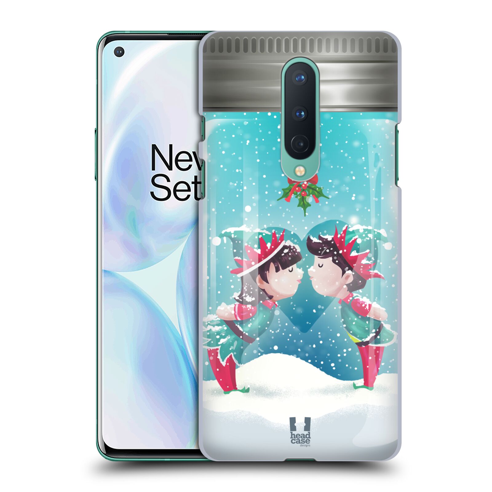 Pouzdro na mobil OnePlus 8 5G - HEAD CASE - Vánoční polibek
