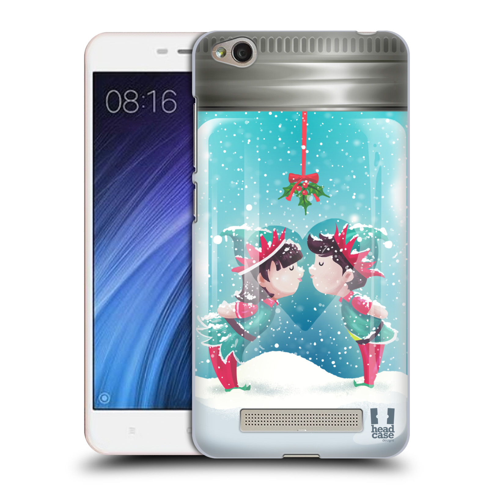 Pouzdro na mobil Xiaomi Redmi 4a - HEAD CASE - Vánoční polibek