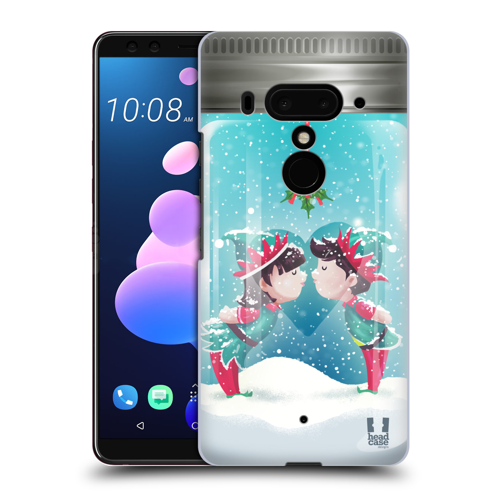 Pouzdro na mobil HTC U 12 PLUS / U 12+ DUAL SIM - HEAD CASE - Vánoční polibek