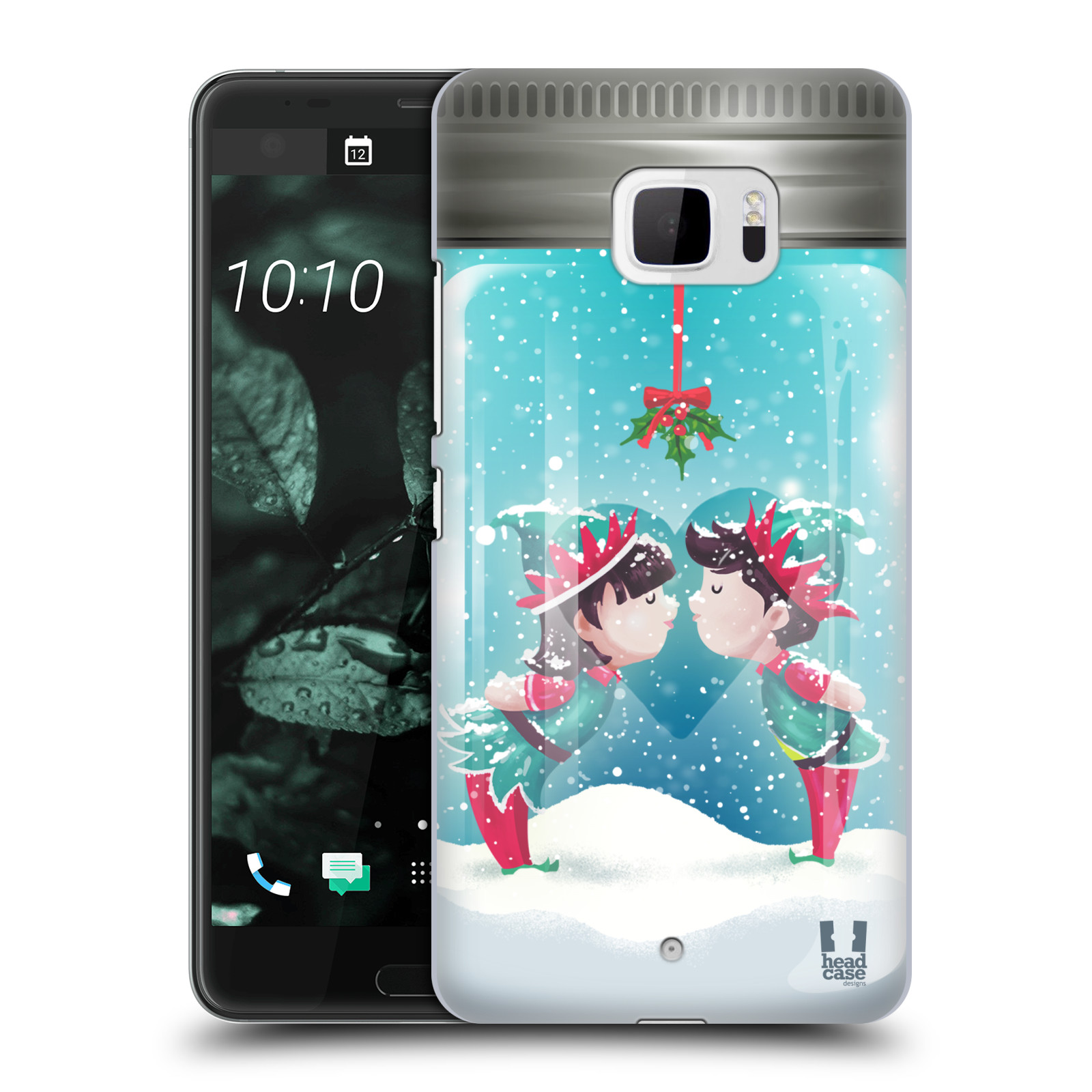 Pouzdro na mobil HTC U Ultra - HEAD CASE - Vánoční polibek