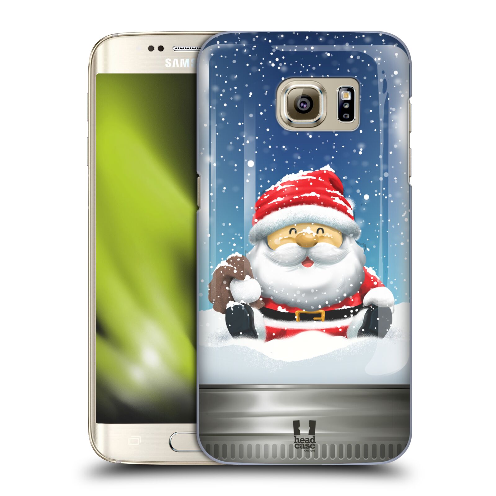 HEAD CASE plastový obal na mobil SAMSUNG GALAXY S7 EDGE vzor Vánoce v těžítku SANTA