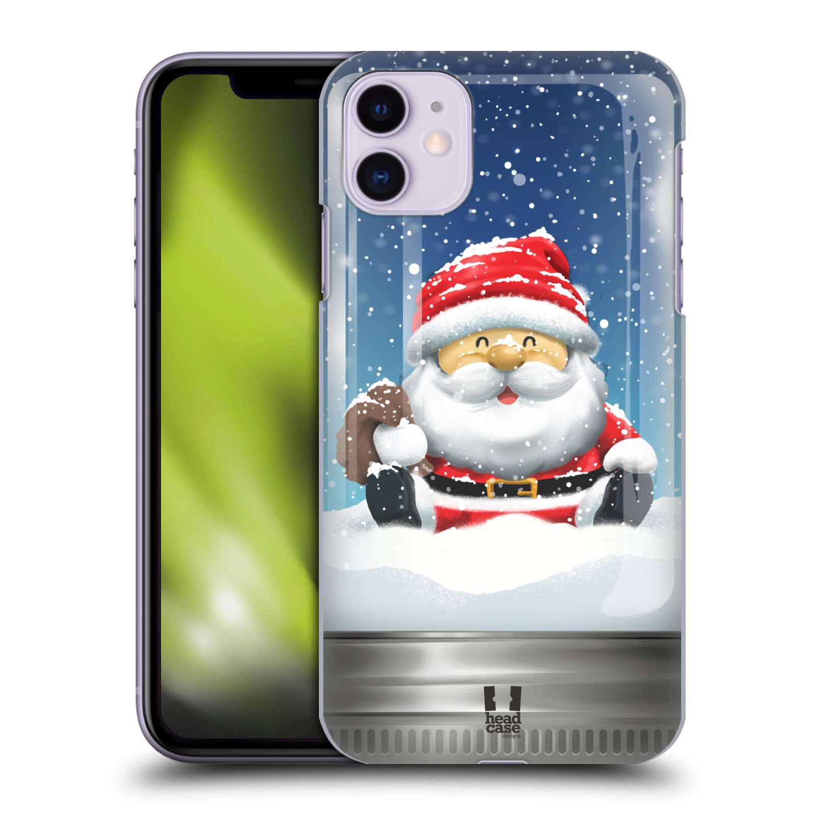 Pouzdro na mobil Apple Iphone 11 - HEAD CASE - vzor Vánoce v těžítku SANTA