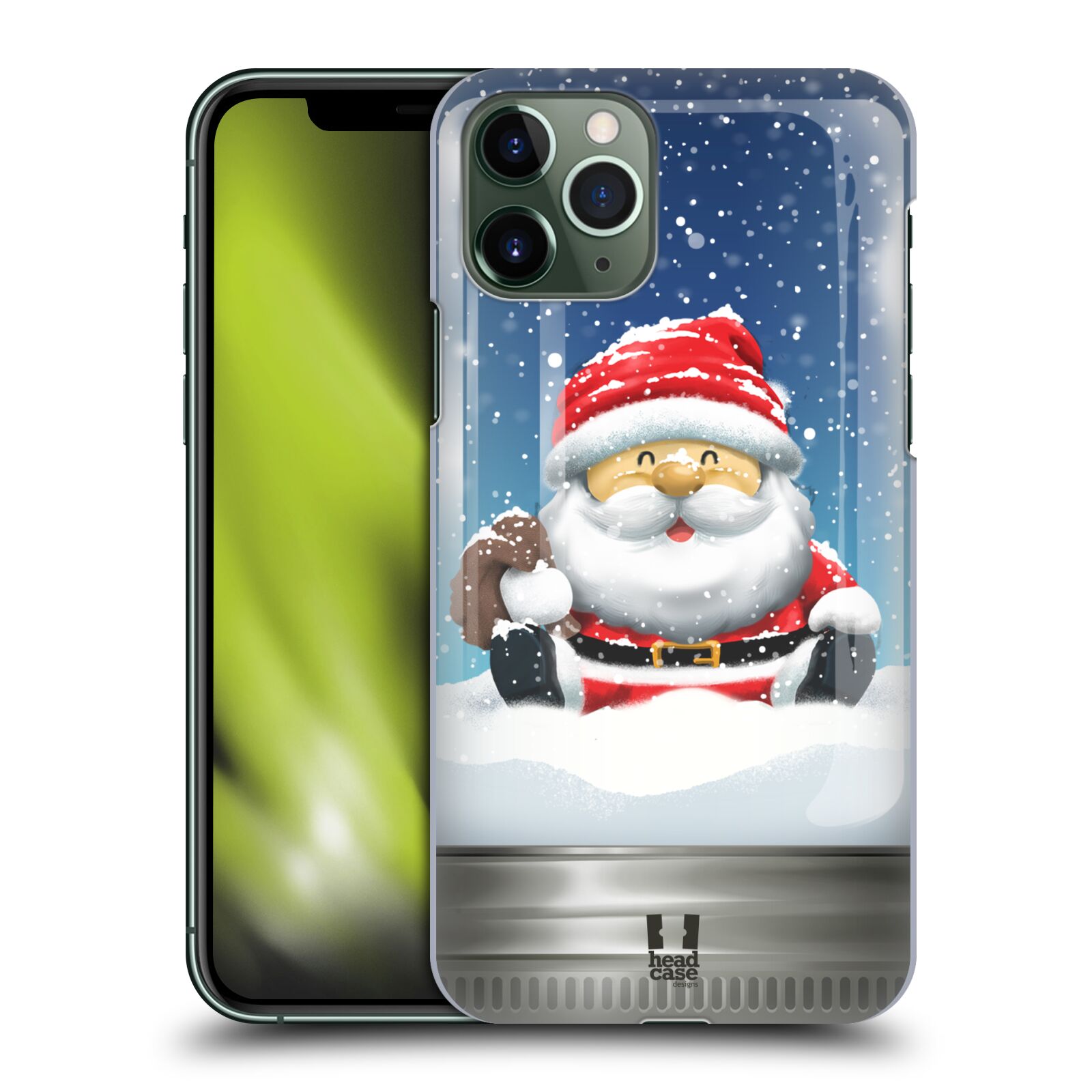 Pouzdro na mobil Apple Iphone 11 PRO - HEAD CASE - vzor Vánoce v těžítku SANTA