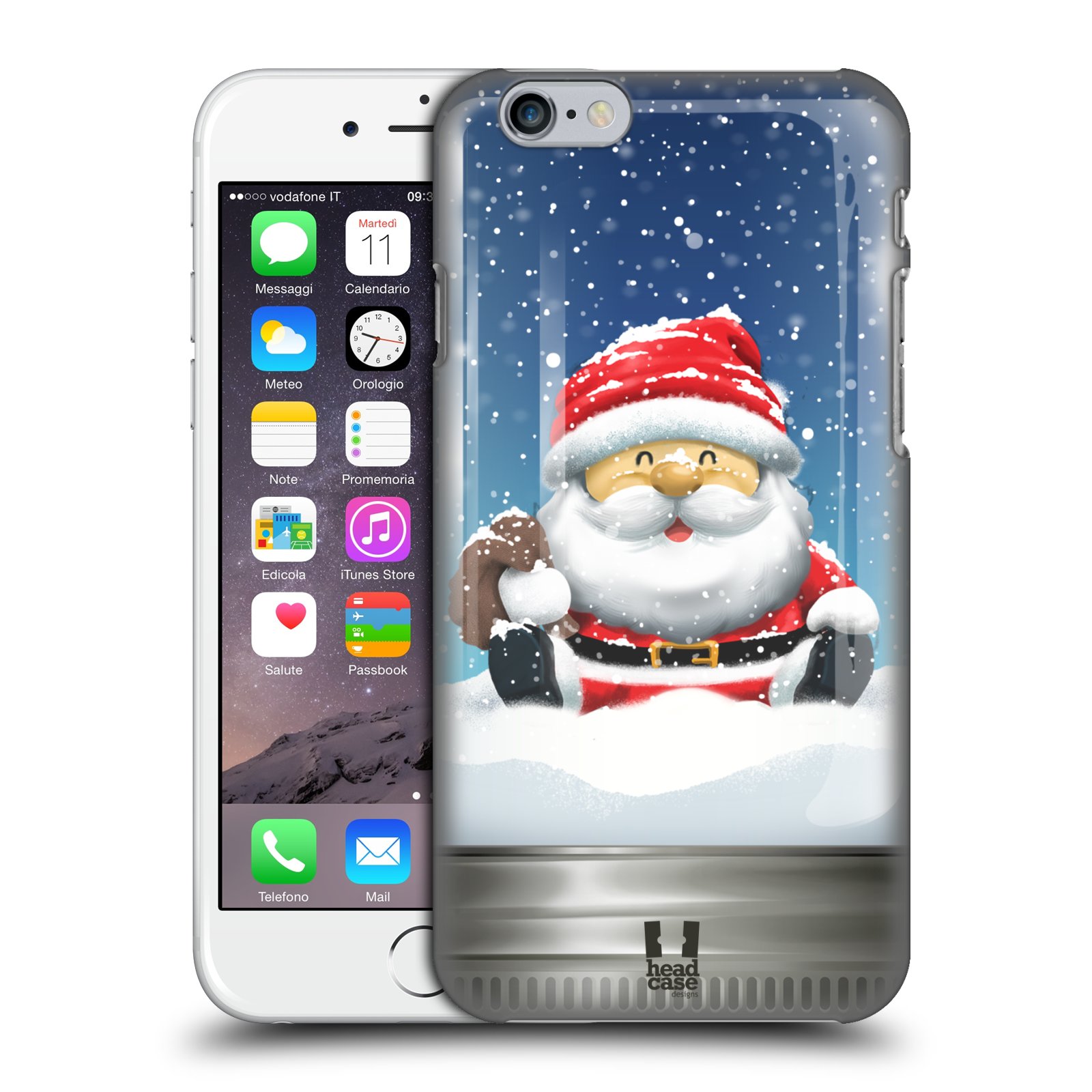 Plastové pouzdro pro mobil Apple Iphone 6/6S vzor Vánoce v těžítku SANTA