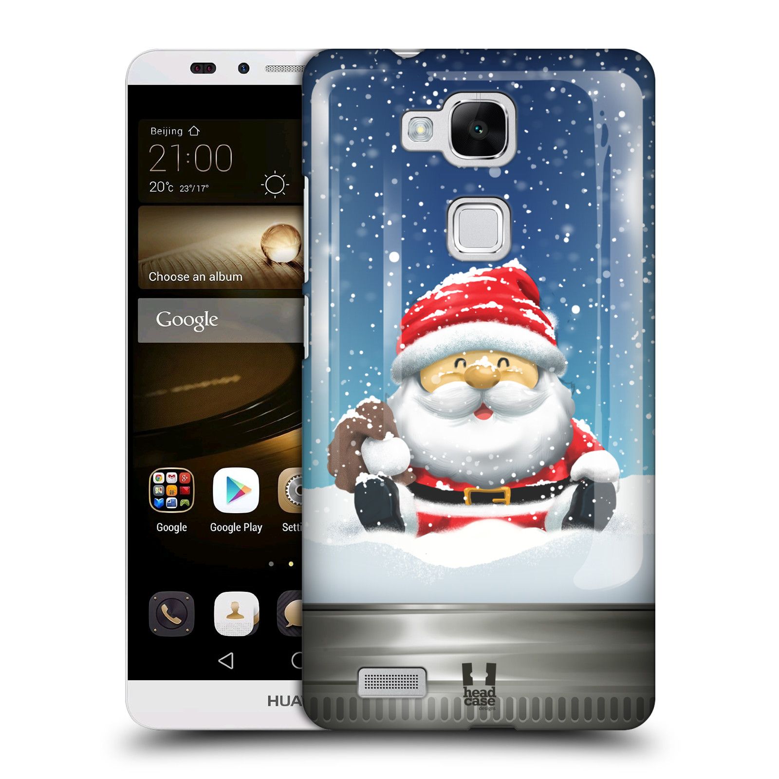 HEAD CASE plastový obal na mobil Huawei Mate 7 vzor Vánoce v těžítku SANTA