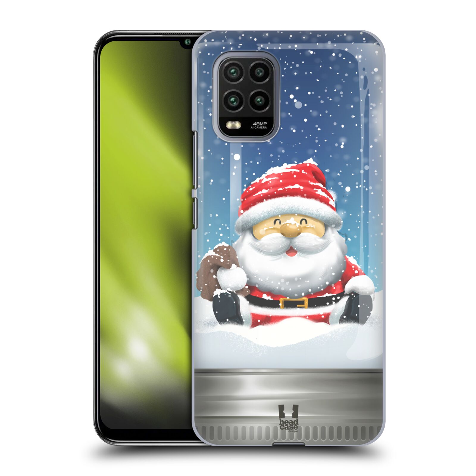 Zadní kryt, obal na mobil Xiaomi Mi 10 LITE vzor Vánoce v těžítku SANTA