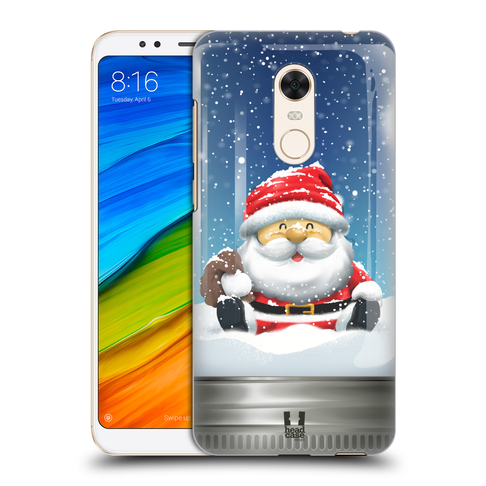 HEAD CASE plastový obal na mobil Xiaomi Redmi 5 PLUS vzor Vánoce v těžítku SANTA