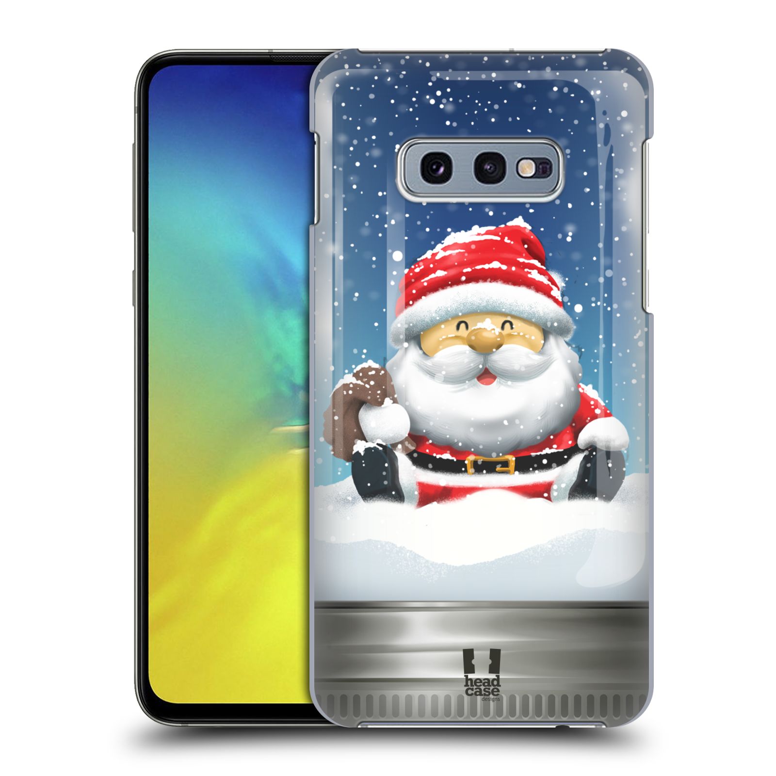 Pouzdro na mobil Samsung Galaxy S10e - HEAD CASE - vzor Vánoce v těžítku SANTA