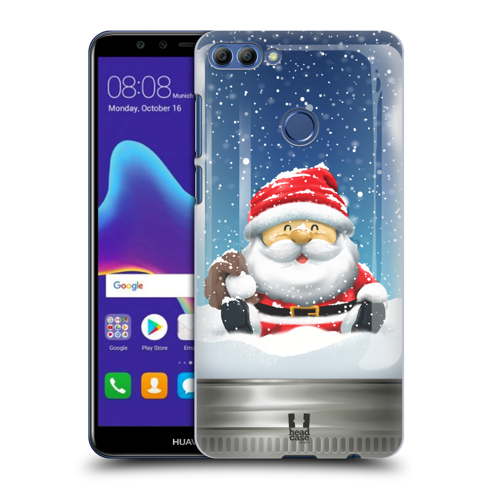 HEAD CASE plastový obal na mobil Huawei Y9 2018 vzor Vánoce v těžítku SANTA
