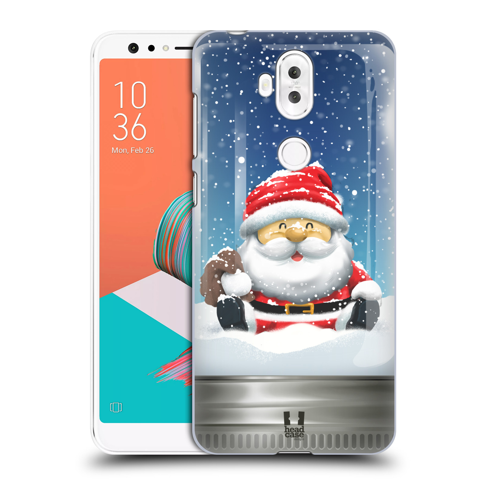 HEAD CASE plastový obal na mobil Asus Zenfone 5 LITE ZC600KL vzor Vánoce v těžítku SANTA