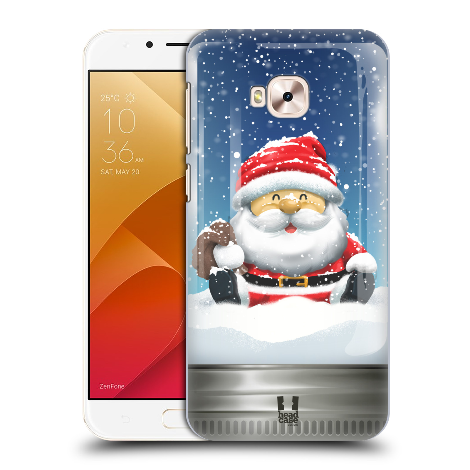HEAD CASE plastový obal na mobil Asus Zenfone 4 Selfie Pro ZD552KL vzor Vánoce v těžítku SANTA