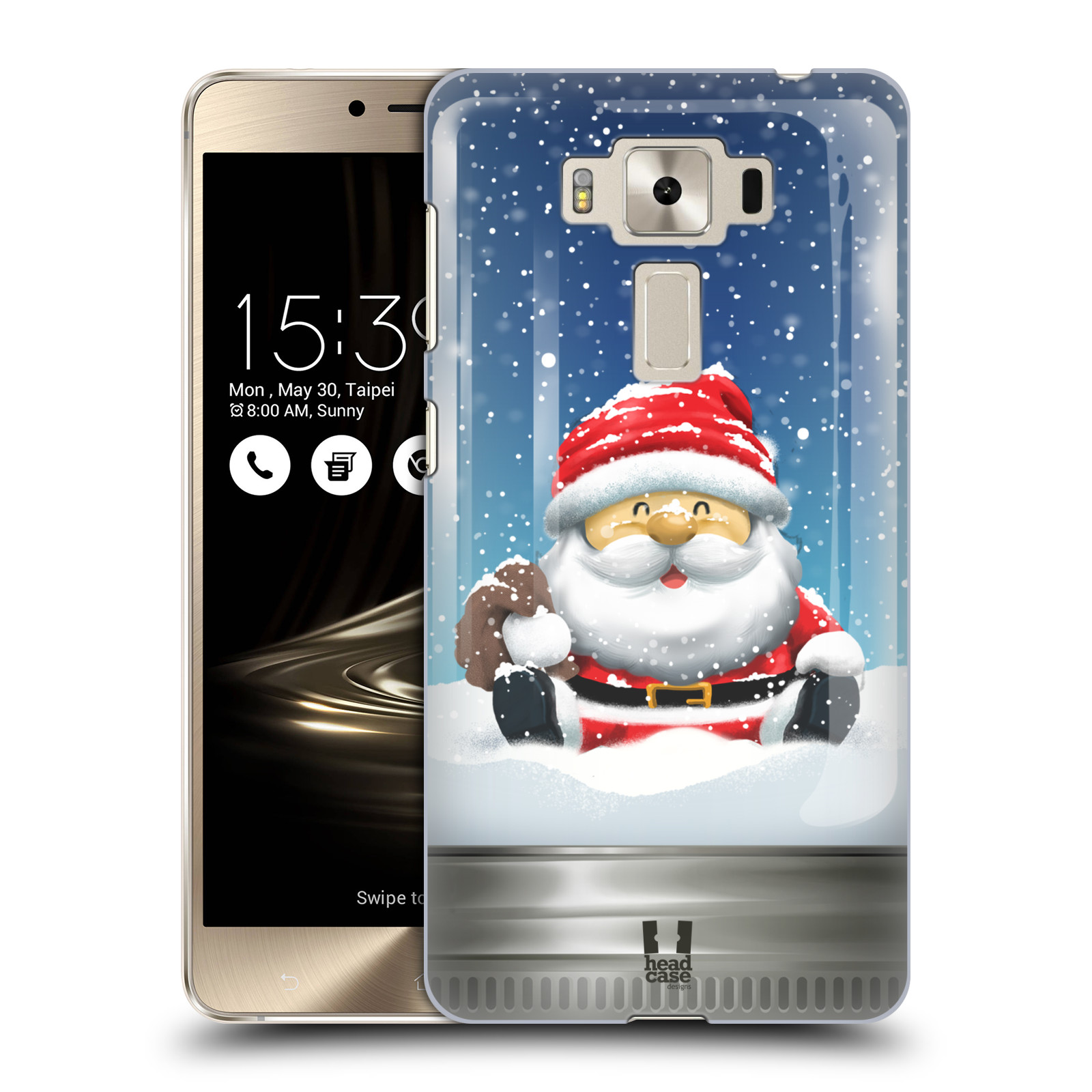 HEAD CASE plastový obal na mobil Asus Zenfone 3 DELUXE ZS550KL vzor Vánoce v těžítku SANTA