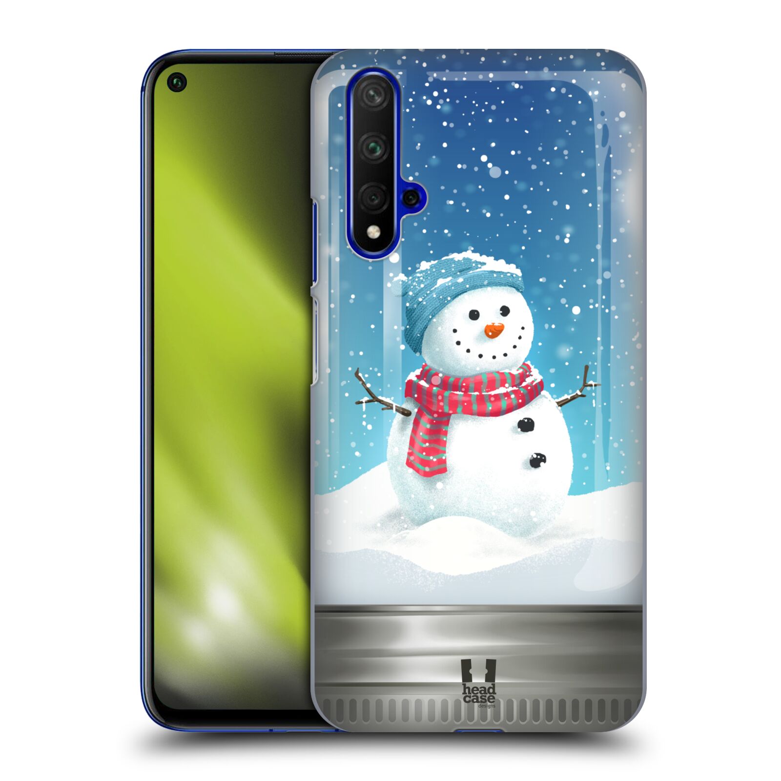 Pouzdro na mobil Honor 20 - HEAD CASE - vzor Vánoce v těžítku SNĚHULÁK