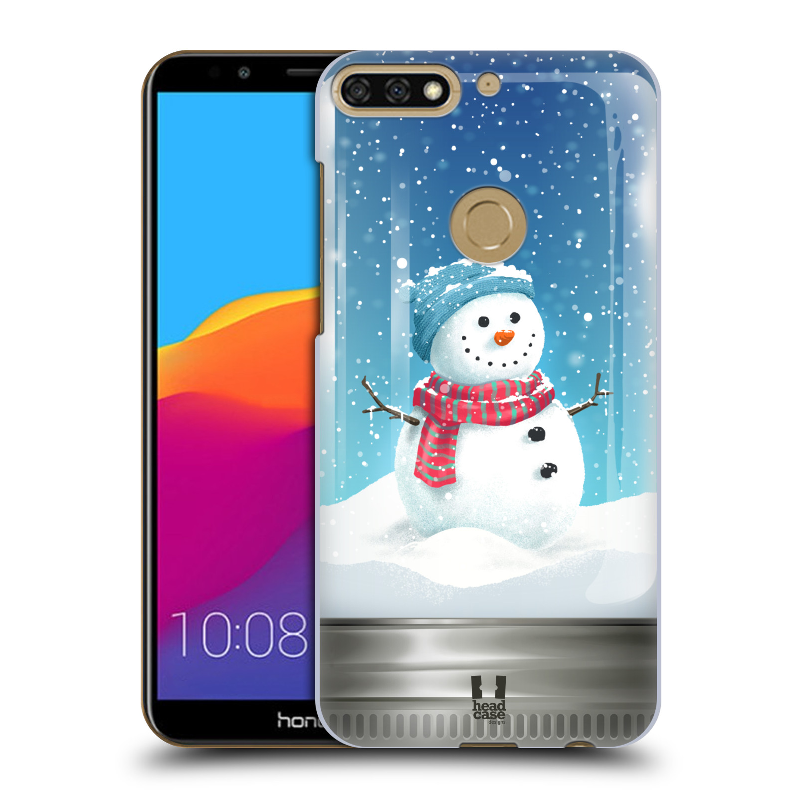 HEAD CASE plastový obal na mobil Honor 7c vzor Vánoce v těžítku SNĚHULÁK