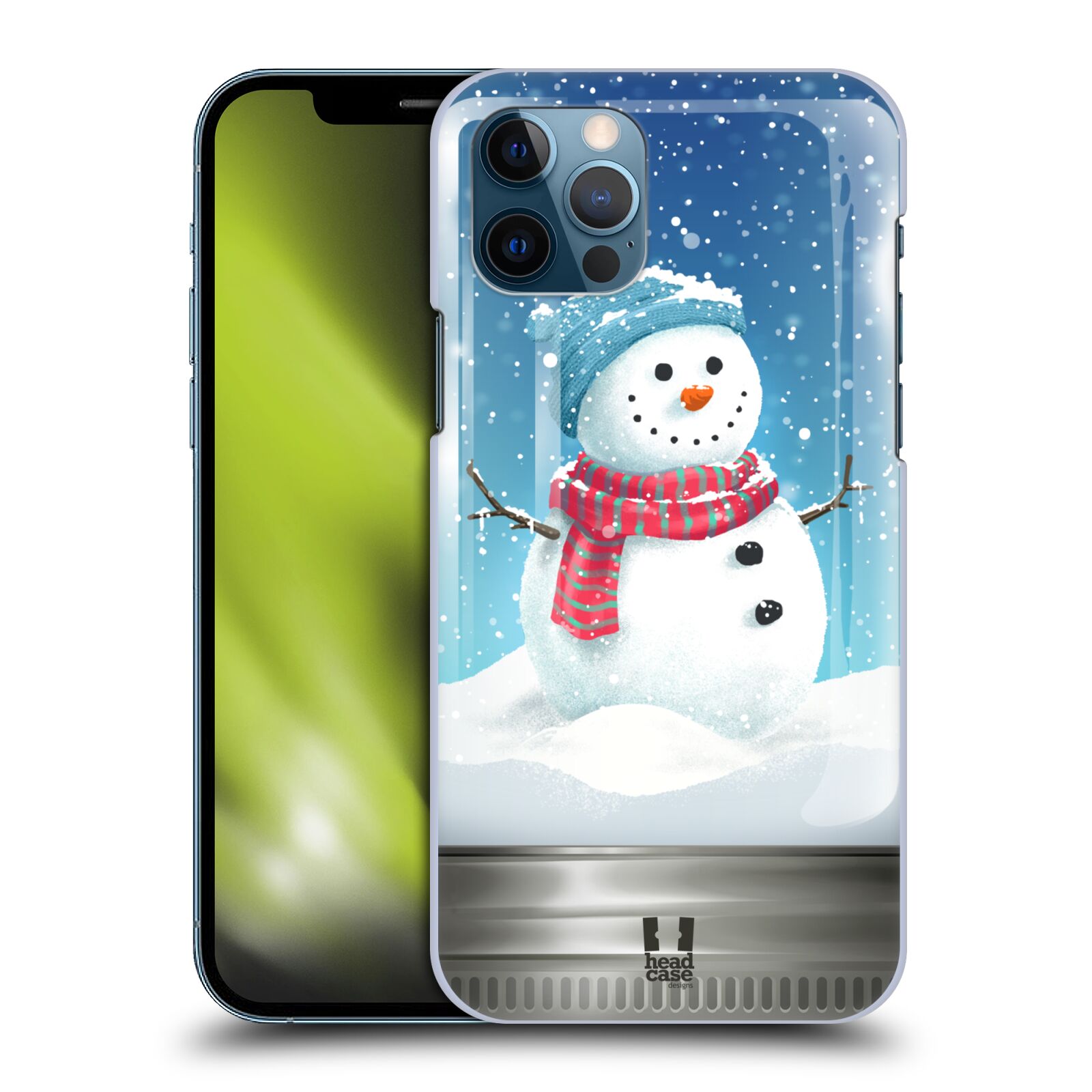 HEAD CASE plastový obal na mobil Apple Iphone 12 / Iphone 12 PRO vzor Vánoce v těžítku SNĚHULÁK
