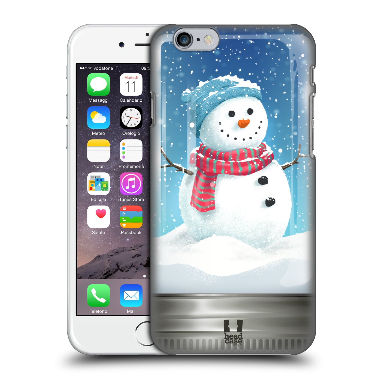 Plastové pouzdro pro mobil Apple Iphone 6/6S vzor Vánoce v těžítku SNĚHULÁK