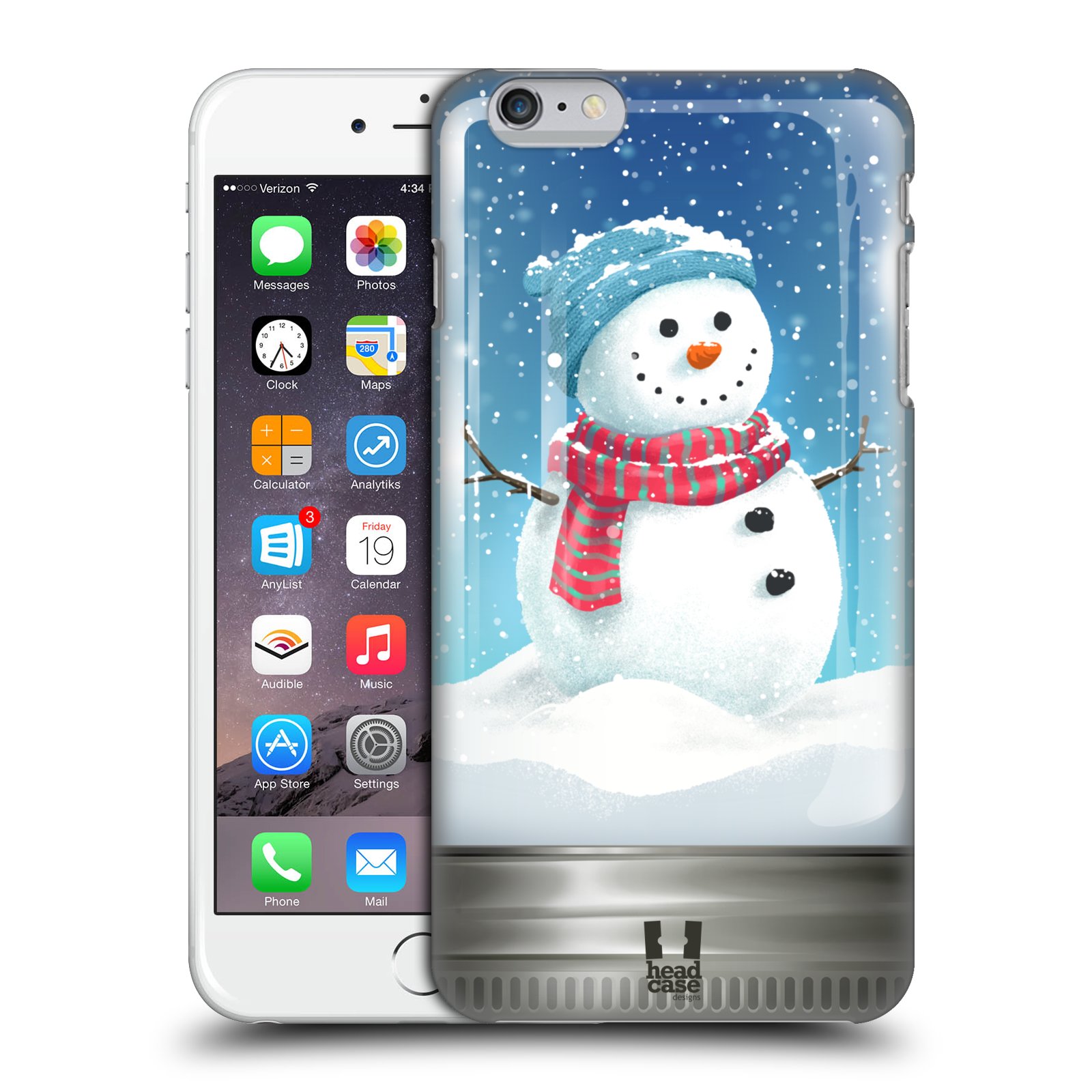 Zadní obal pro mobil Apple Iphone 6 PLUS / 6S PLUS - HEAD CASE - Vánoční motiv Sněhulák