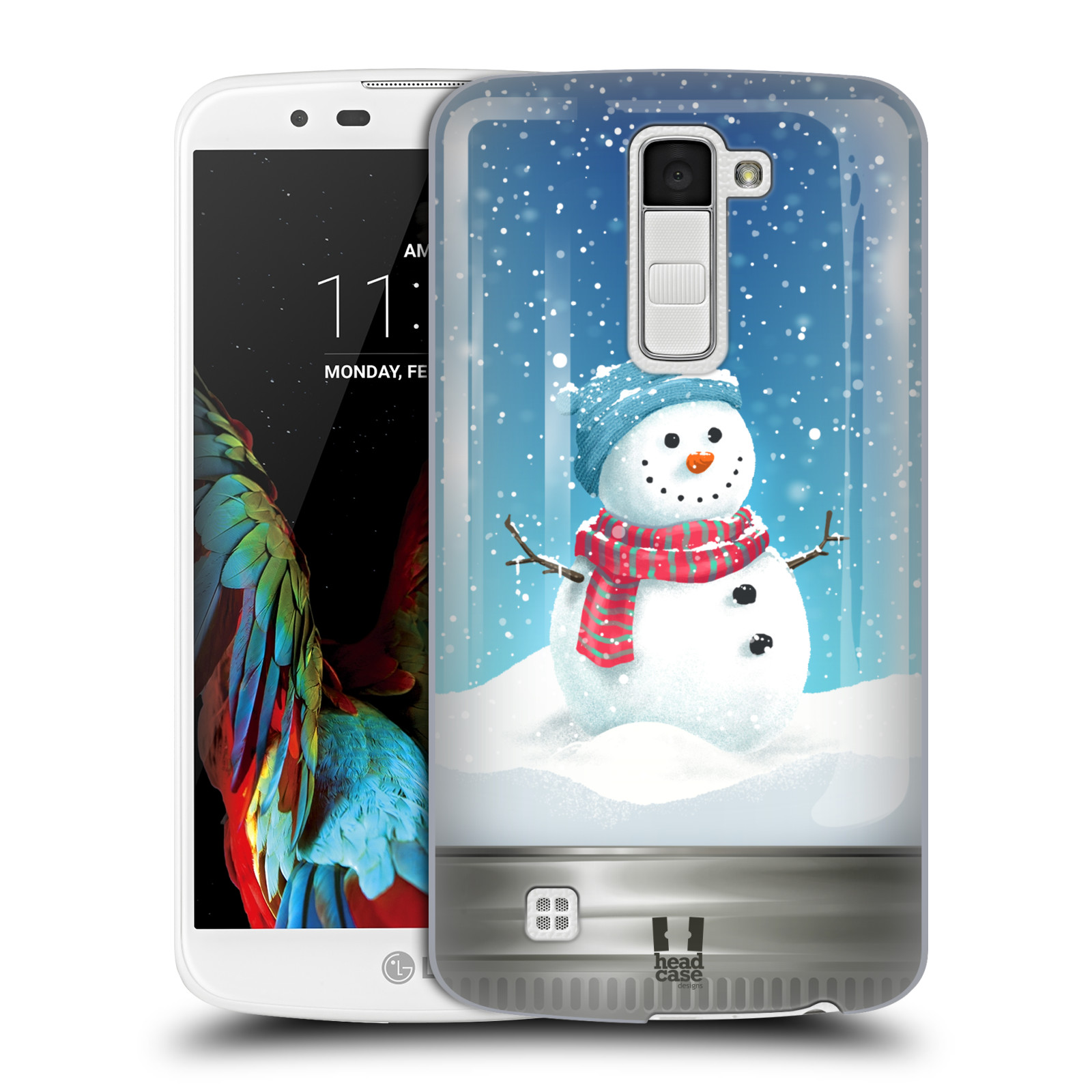 HEAD CASE plastový obal na mobil LG K10 vzor Vánoce v těžítku SNĚHULÁK