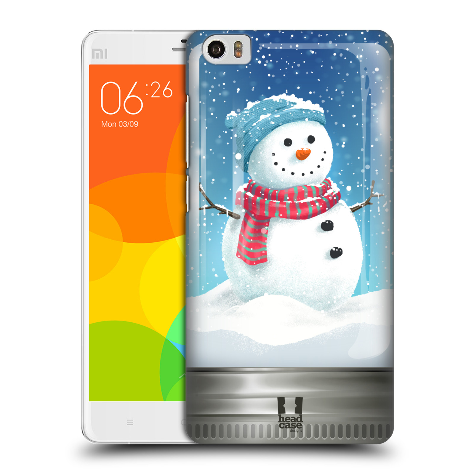 HEAD CASE pevný plastový obal na mobil XIAOMI Mi Note vzor Vánoce v těžítku SNĚHULÁK