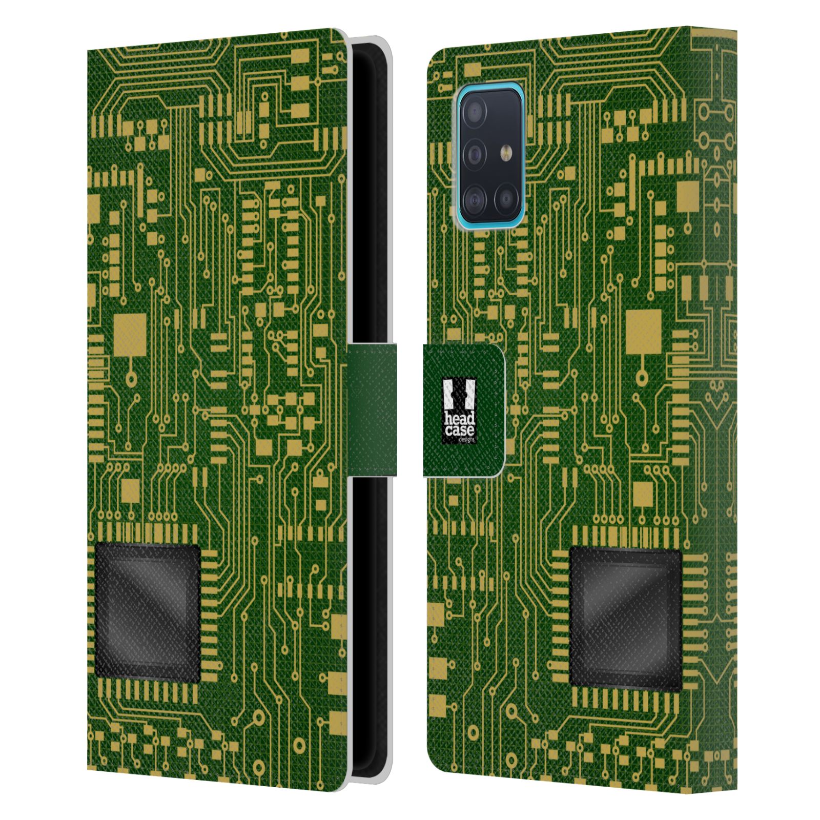 Pouzdro na mobil Samsung Galaxy A51 (A515F) počítač základní deska zelená barva velký čip
