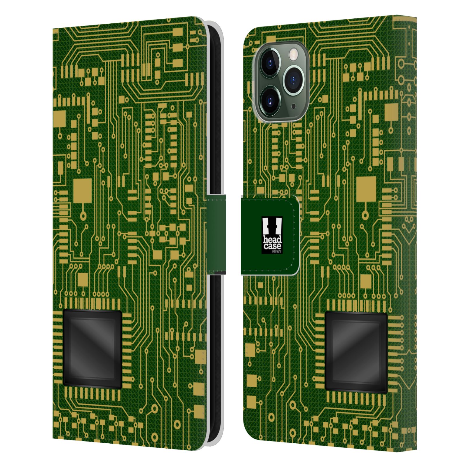 Pouzdro na mobil Apple Iphone 11 PRO MAX počítač základní deska zelená barva velký čip
