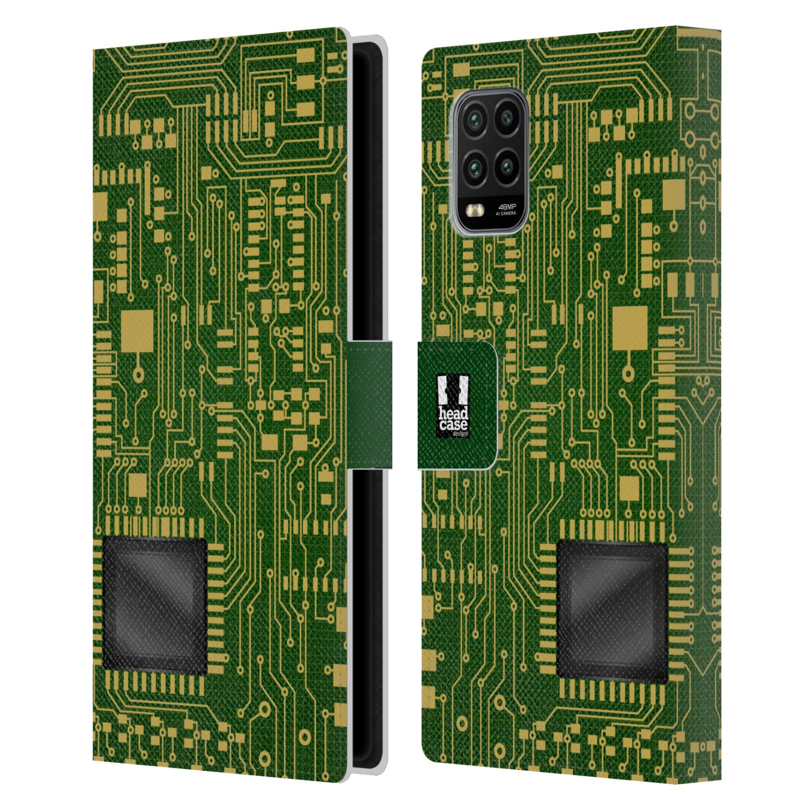 Pouzdro na mobil Xiaomi Mi 10 LITE počítač základní deska zelená barva velký čip
