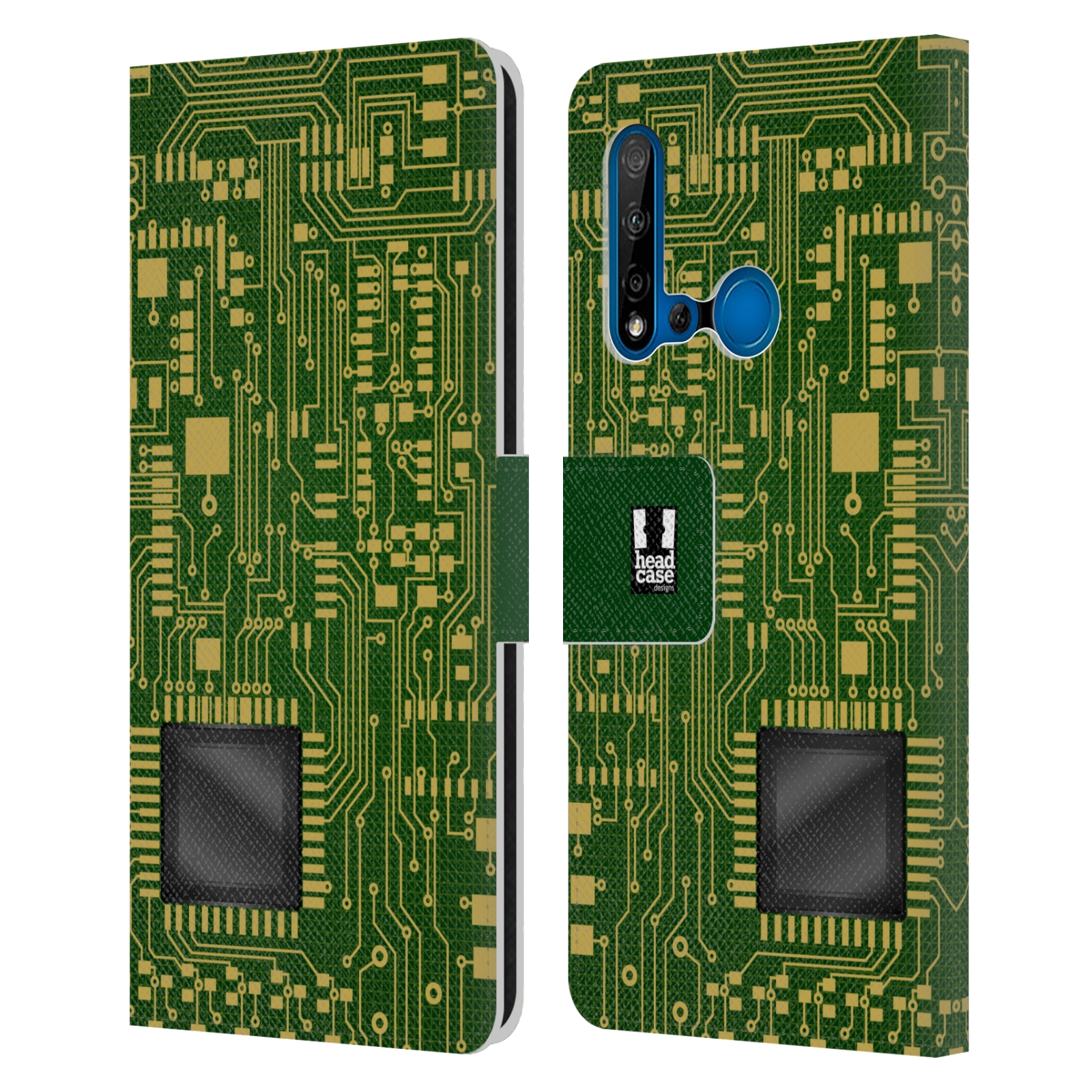 Pouzdro na mobil Huawei P20 LITE 2019 počítač základní deska zelená barva velký čip