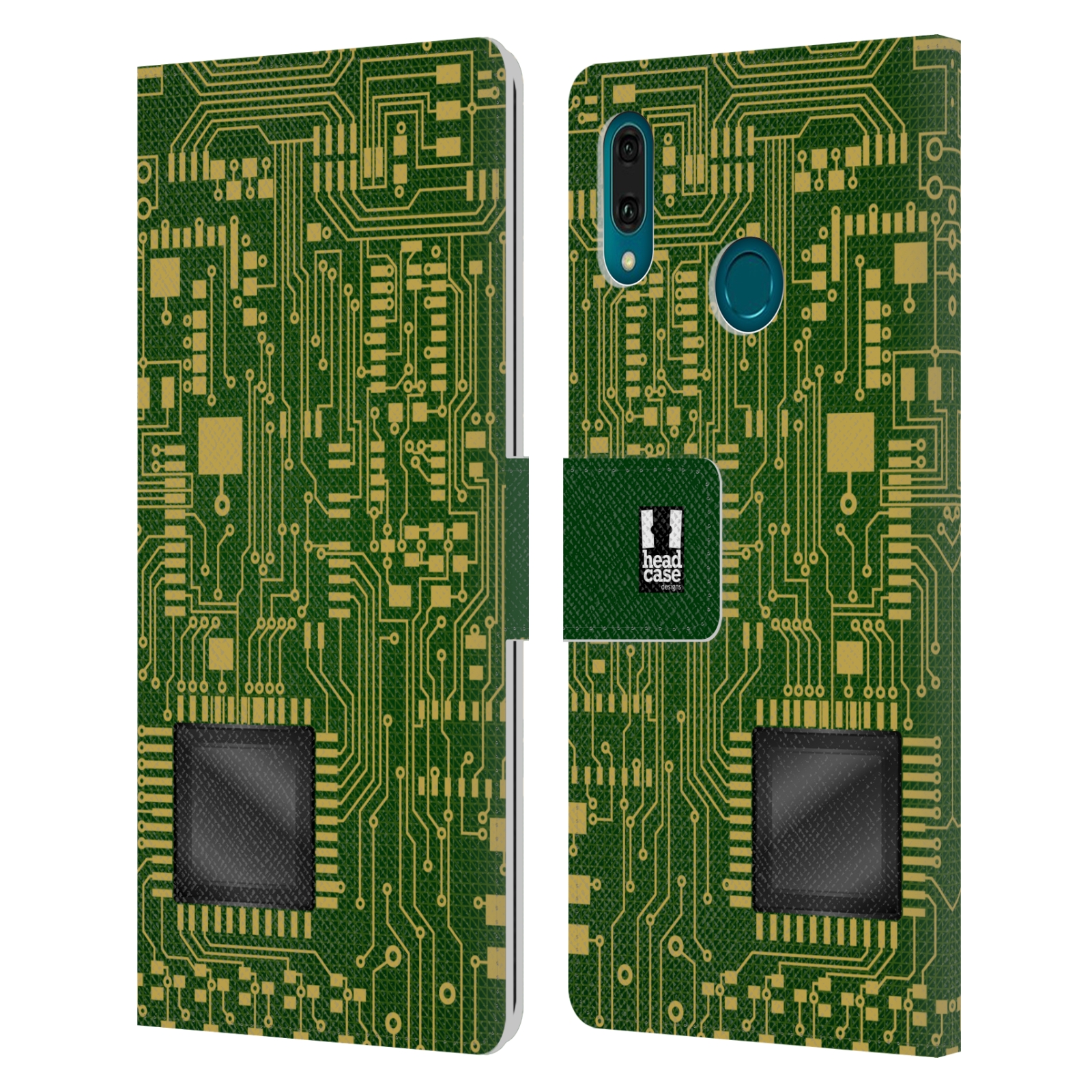 Pouzdro na mobil Huawei Y9 2019 počítač základní deska zelená barva velký čip